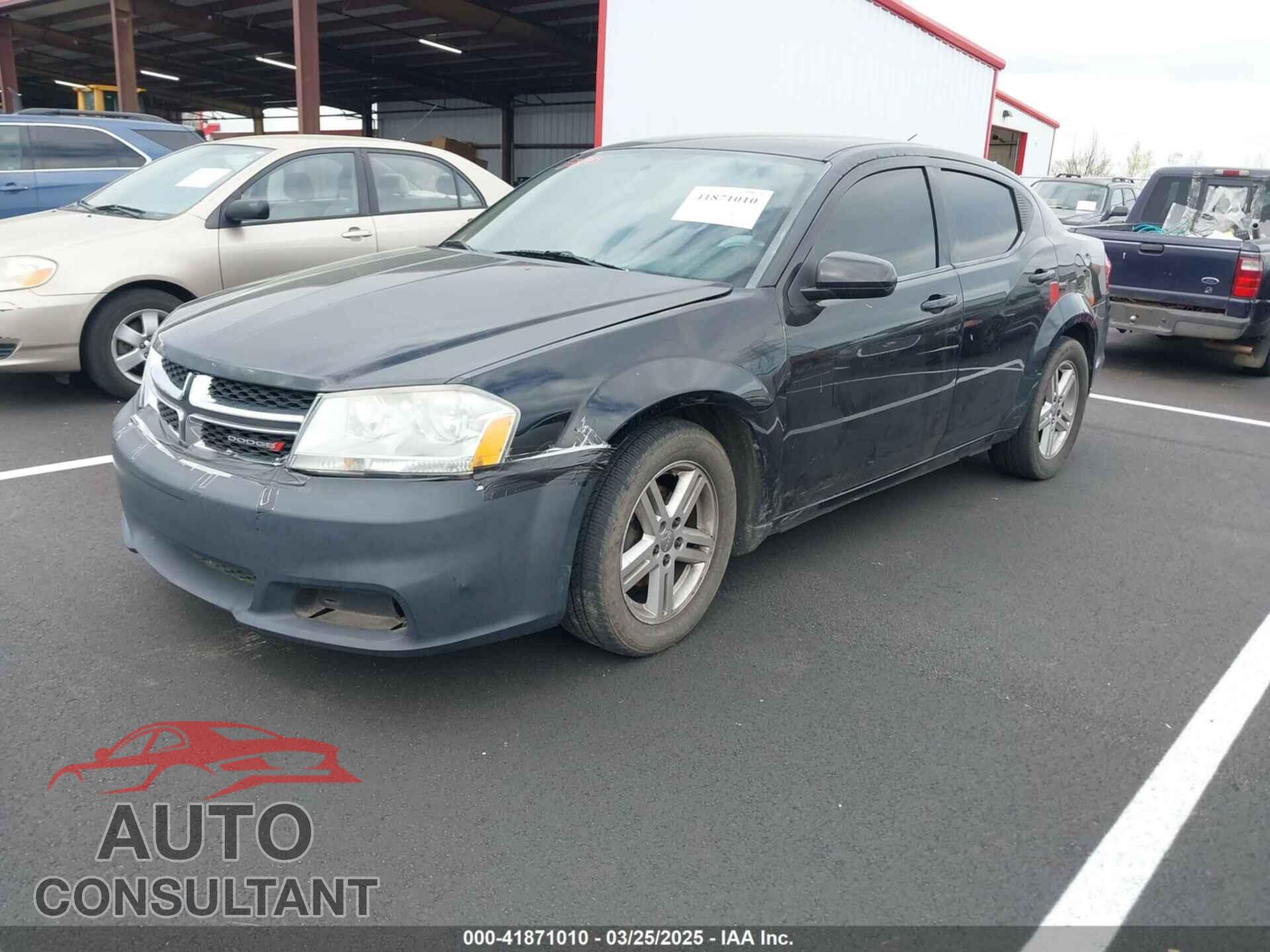 DODGE AVENGER 2012 - 1C3CDZCB3CN195221