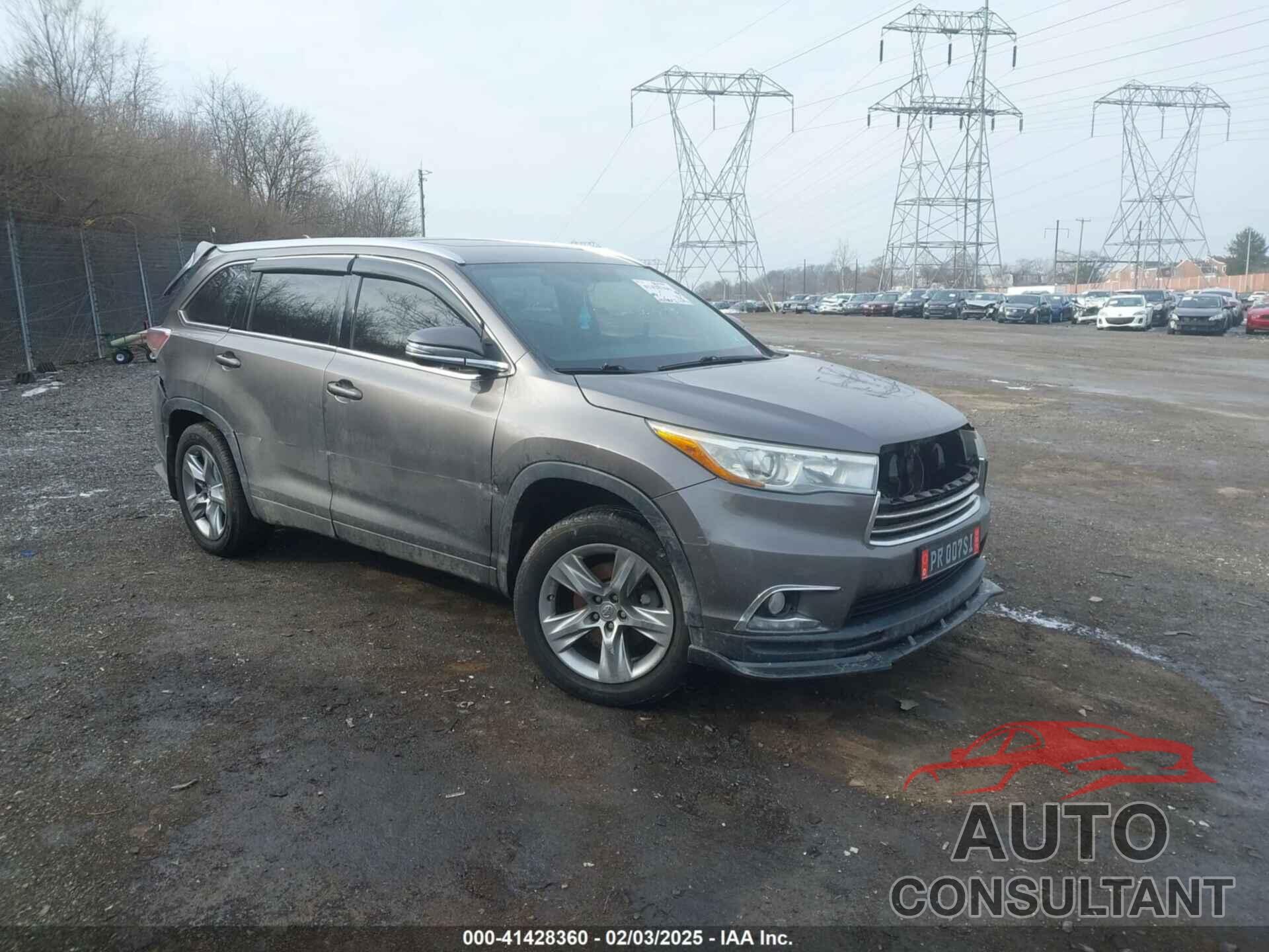 TOYOTA HIGHLANDER 2014 - 5TDDKRFH3ES011317