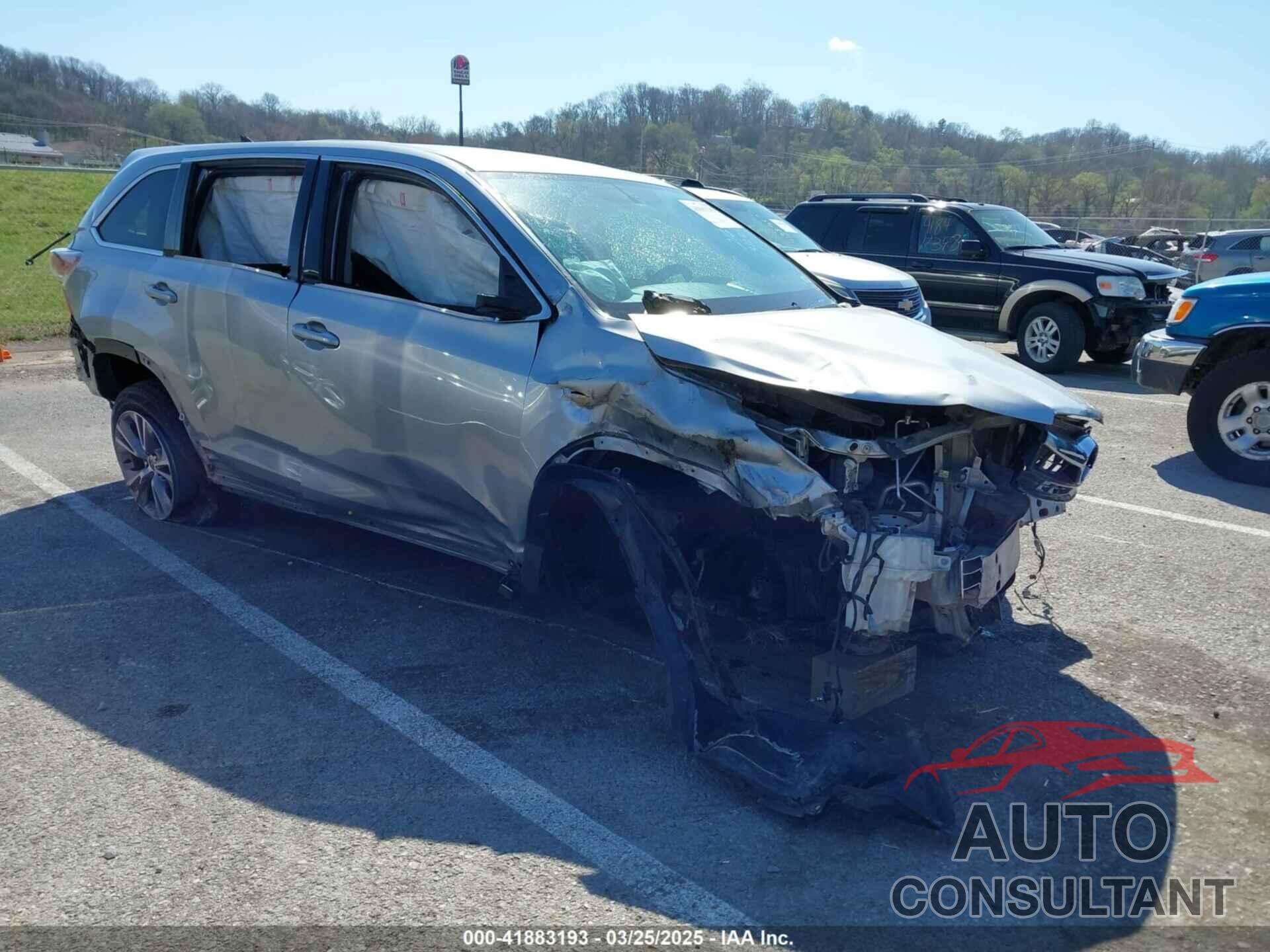 TOYOTA HIGHLANDER 2014 - 5TDBKRFH0ES050695
