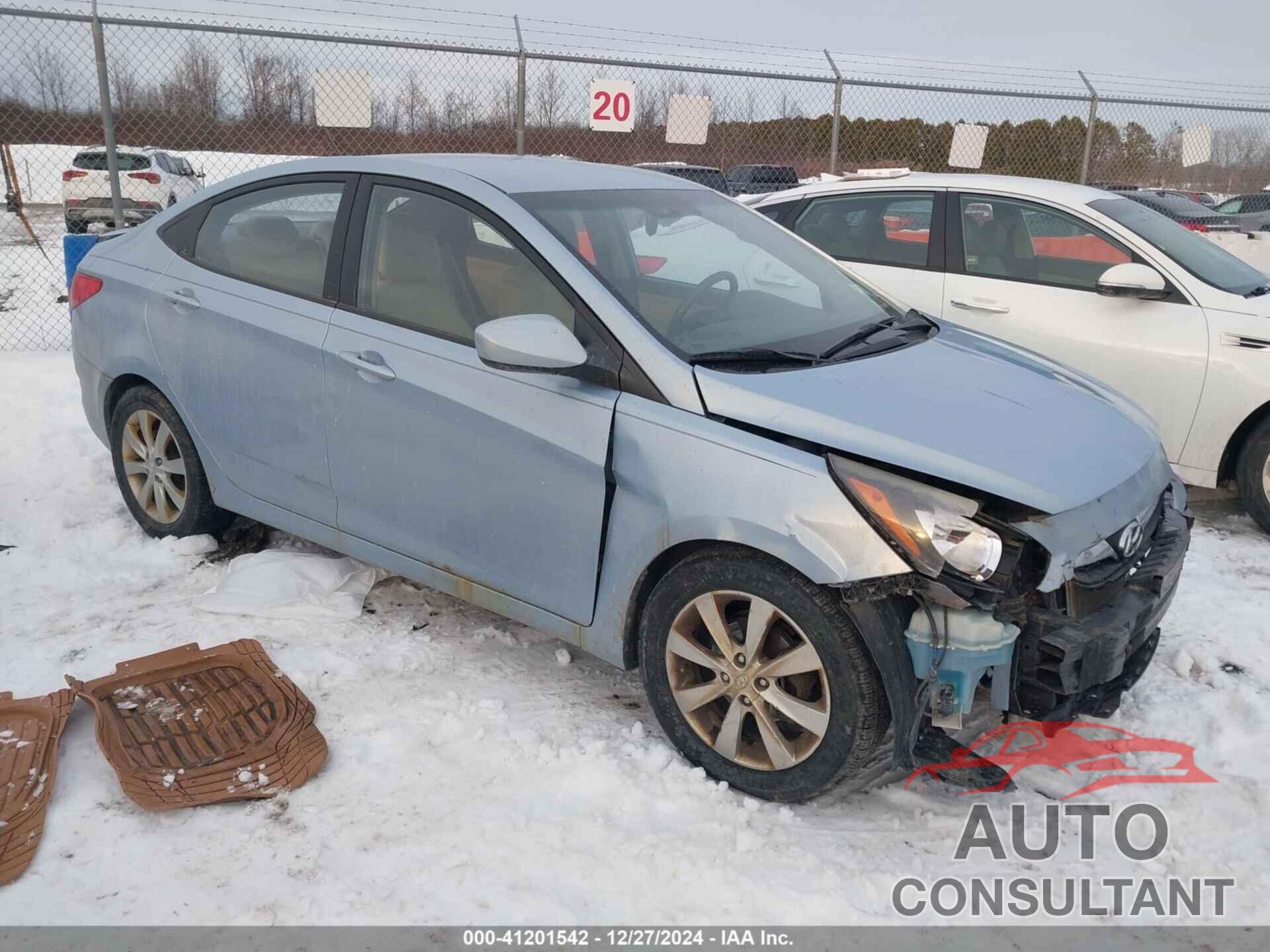 HYUNDAI ACCENT 2012 - KMHCU4AE0CU136236