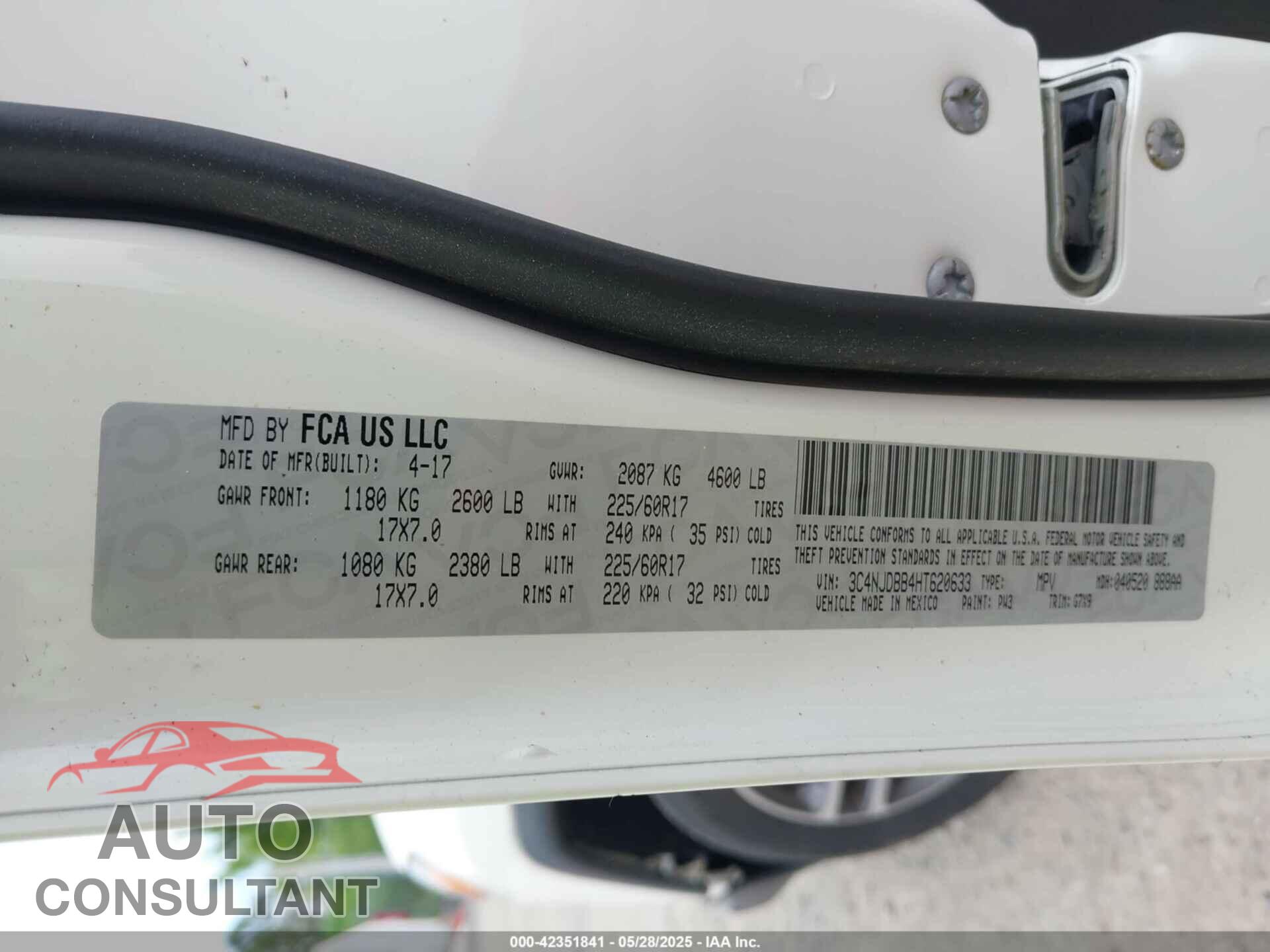 JEEP NEW COMPASS 2017 - 3C4NJDBB4HT620633