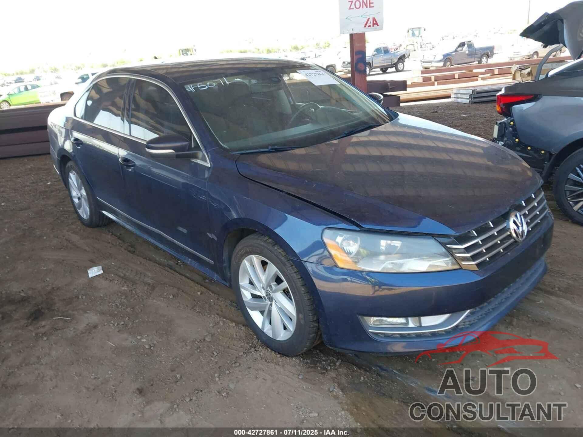 VOLKSWAGEN PASSAT 2013 - 1VWCN7A34DC146662