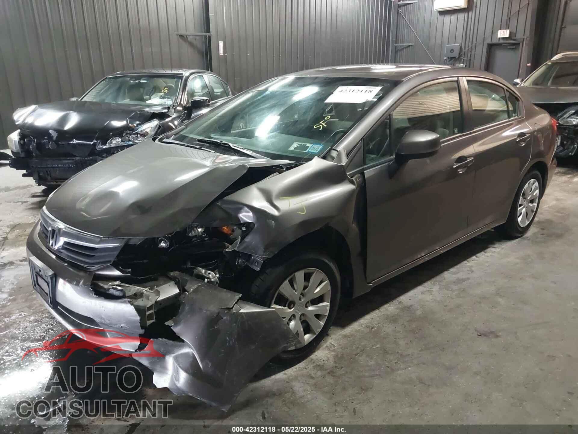 HONDA CIVIC 2012 - 19XFB2F59CE373830