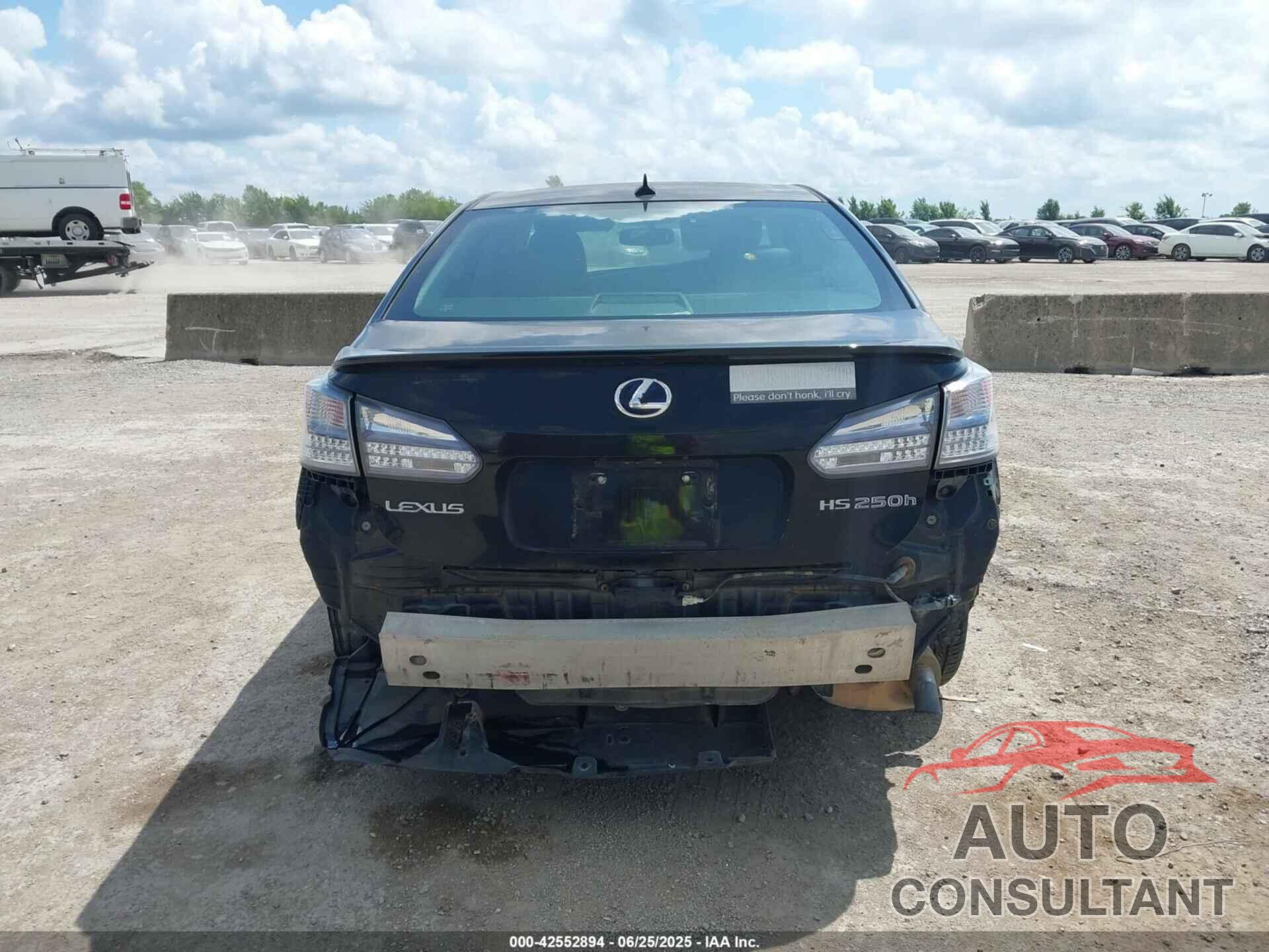 LEXUS HS 250H 2010 - JTHBB1BA9A2005782
