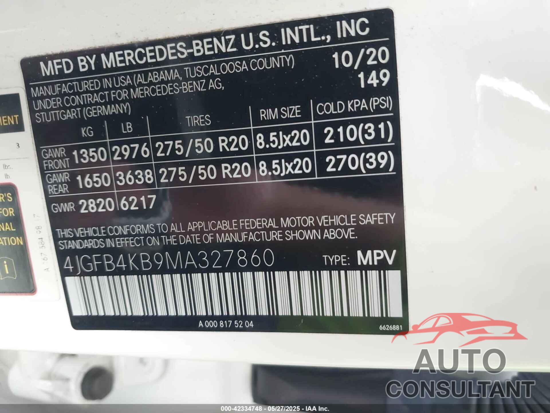 MERCEDES-BENZ GLE 350 2021 - 4JGFB4KB9MA327860