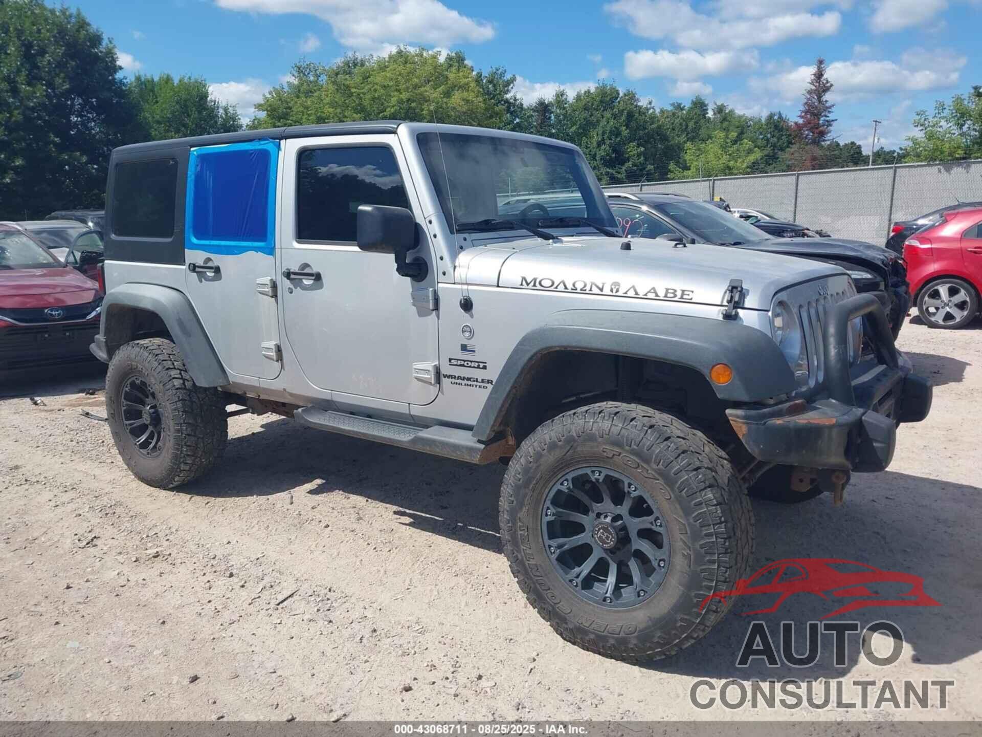 JEEP WRANGLER UNLIMITED 2012 - 1C4HJWDG3CL151377