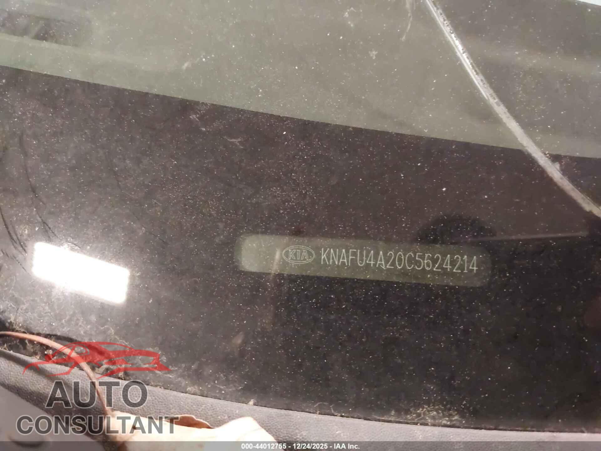 KIA FORTE 2012 - KNAFU4A20C5624214