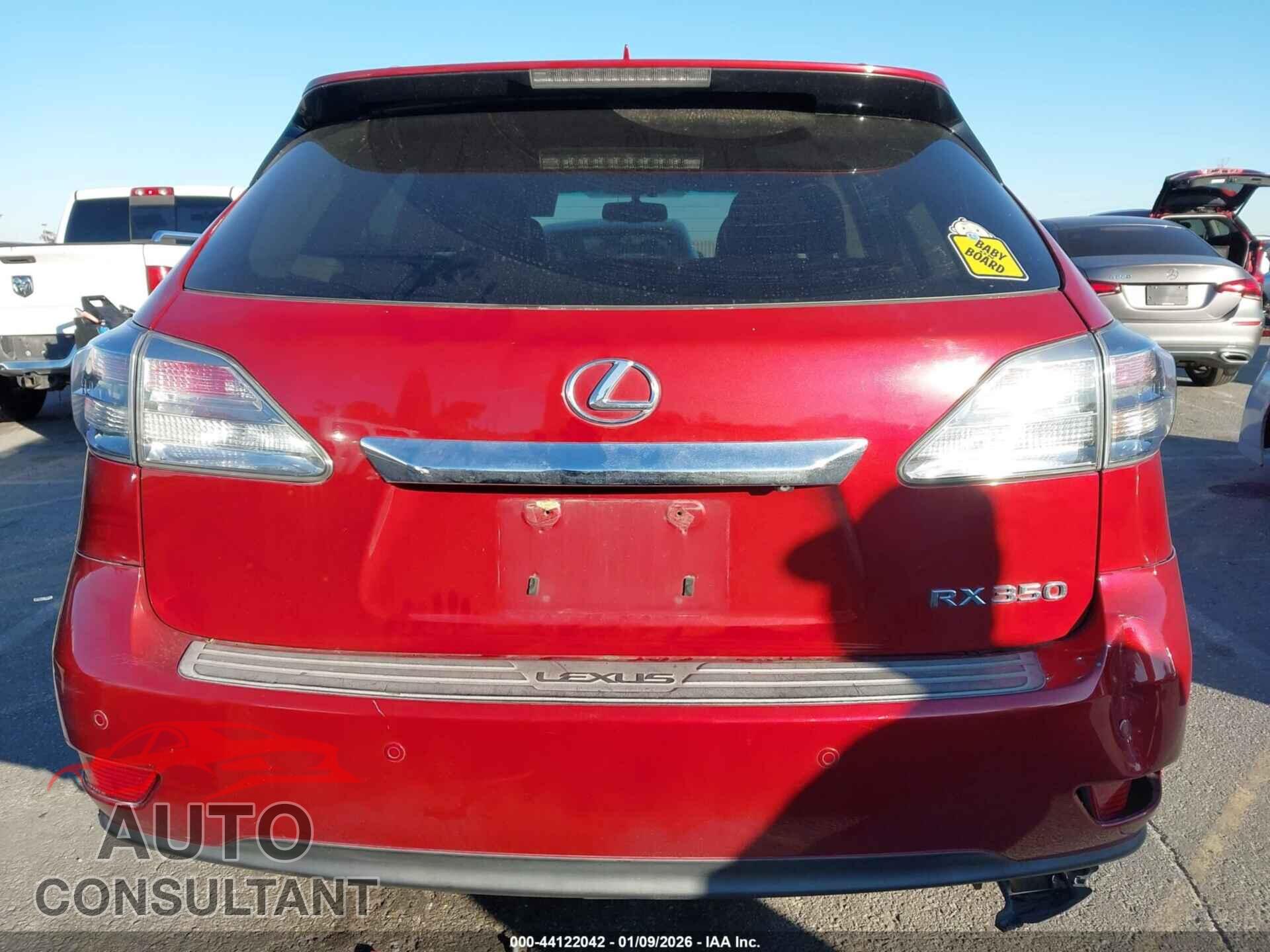 LEXUS RX 350 2011 - 2T2BK1BA2BC090576