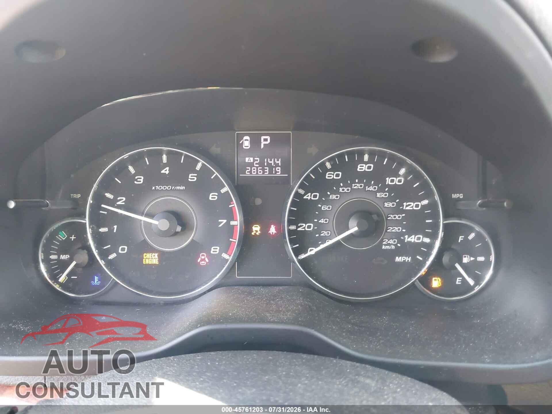 SUBARU OUTBACK 2011 - 4S4BRBLC1B3354817