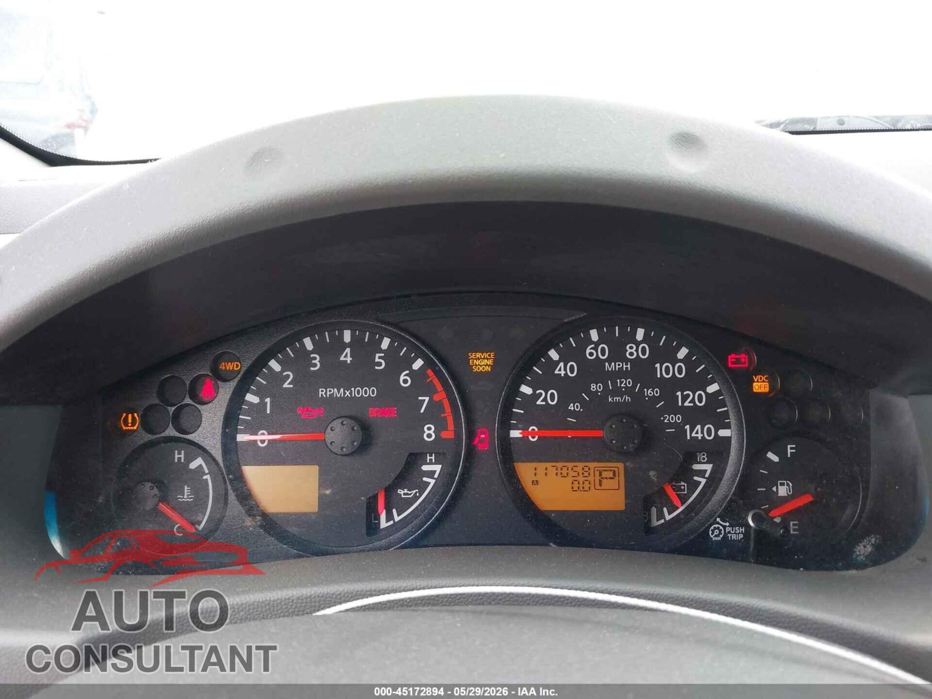 NISSAN FRONTIER 2010 - 1N6AD0EV5AC435025