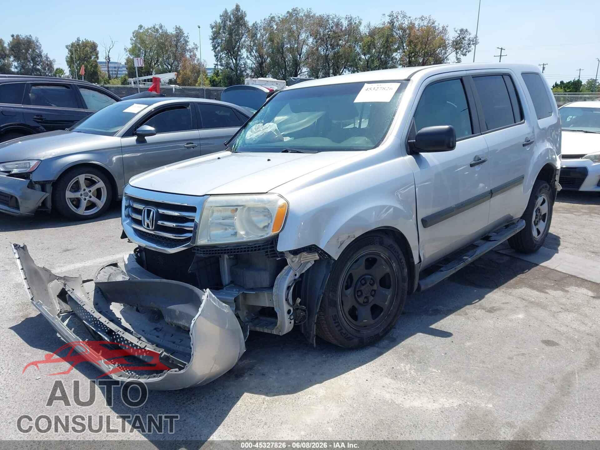 HONDA PILOT 2012 - 5FNYF3H21CB035189
