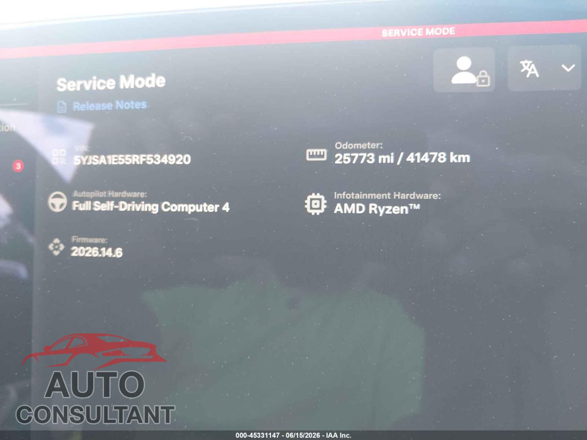 TESLA MODEL S 2024 - 5YJSA1E55RF534920