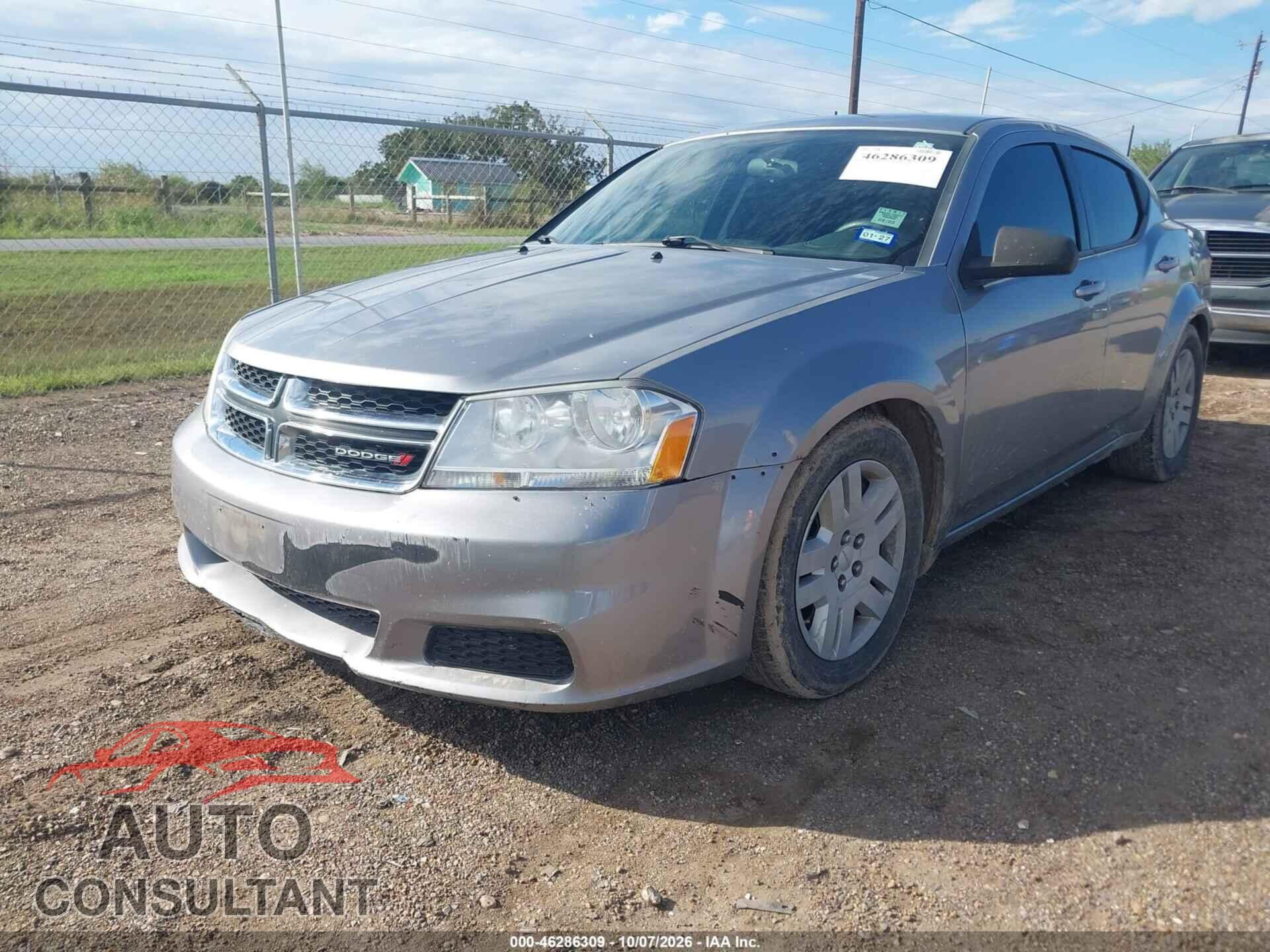 DODGE AVENGER 2013 - 1C3CDZAB7DN619682