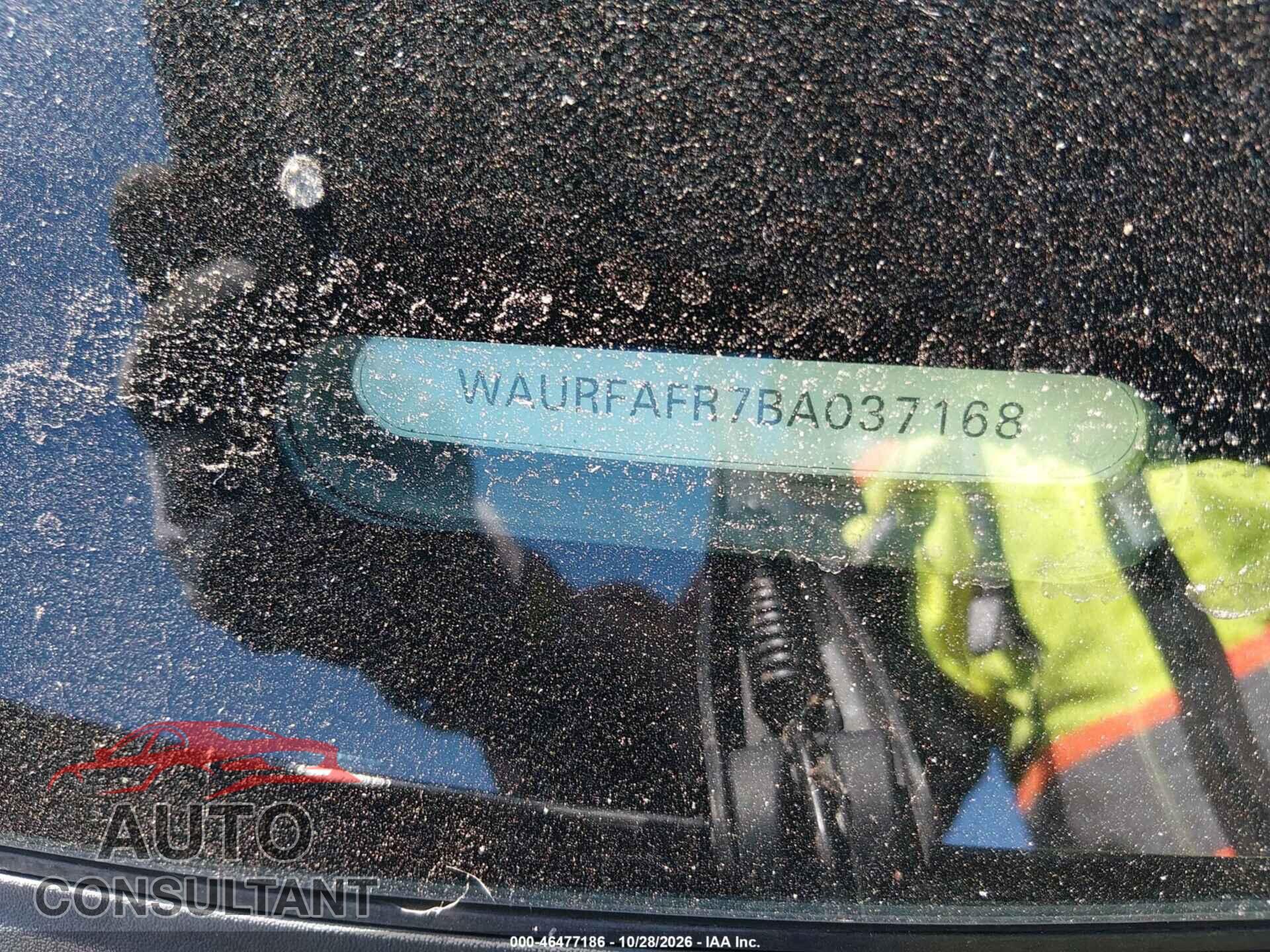 AUDI A5 2011 - WAURFAFR7BA037168