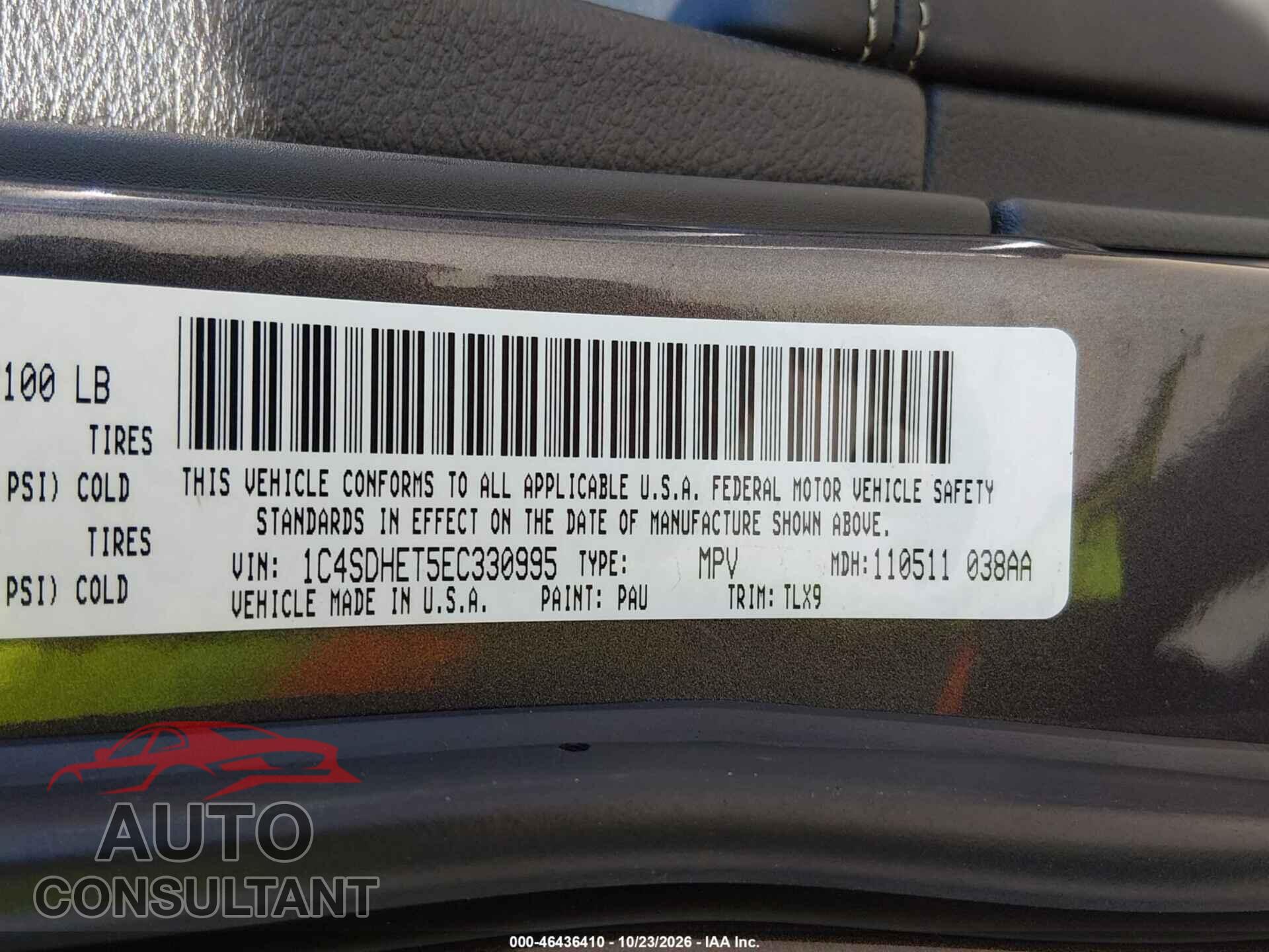 DODGE DURANGO 2014 - 1C4SDHET5EC330995