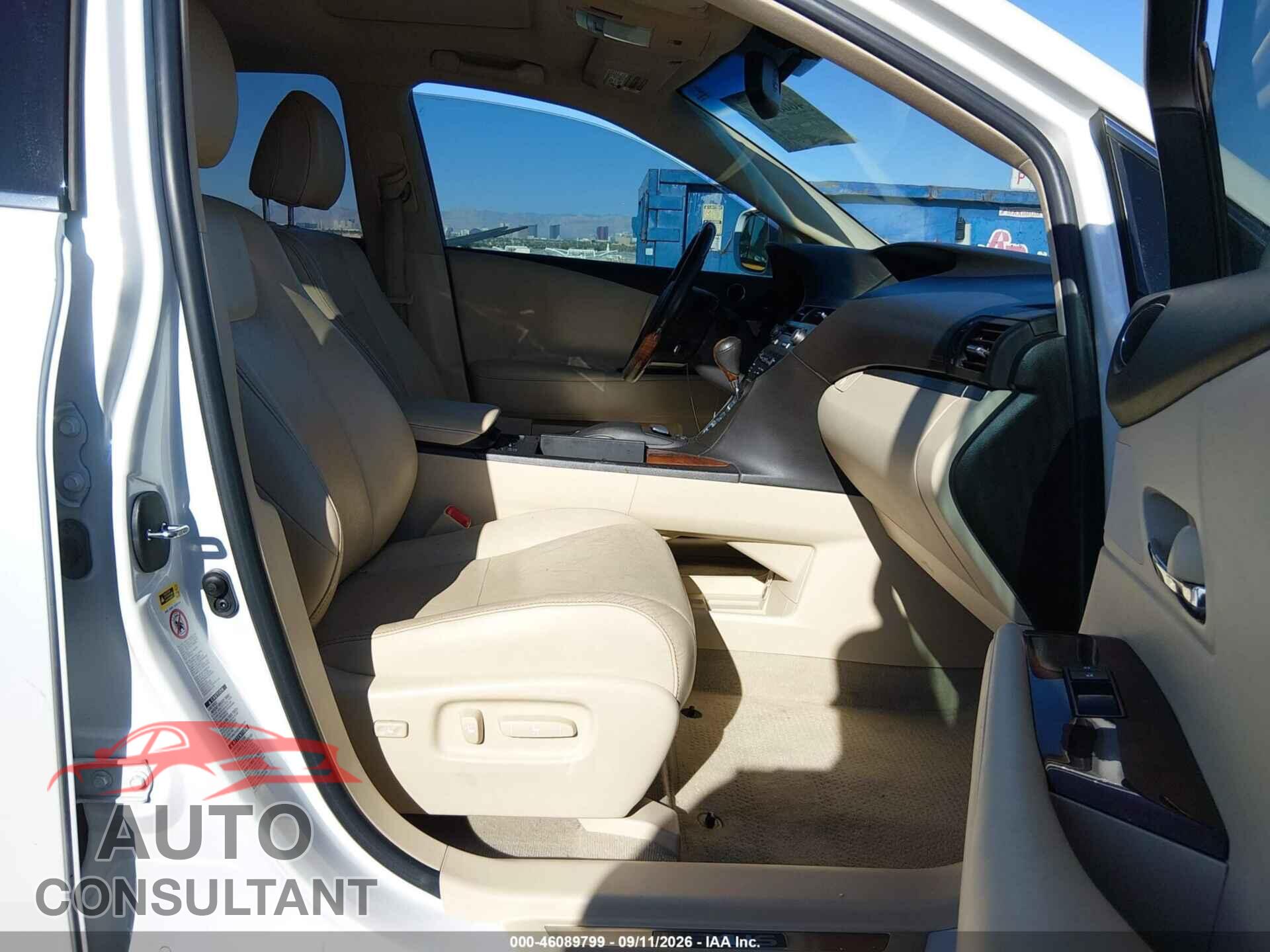 LEXUS RX 350 2013 - 2T2BK1BA0DC190789