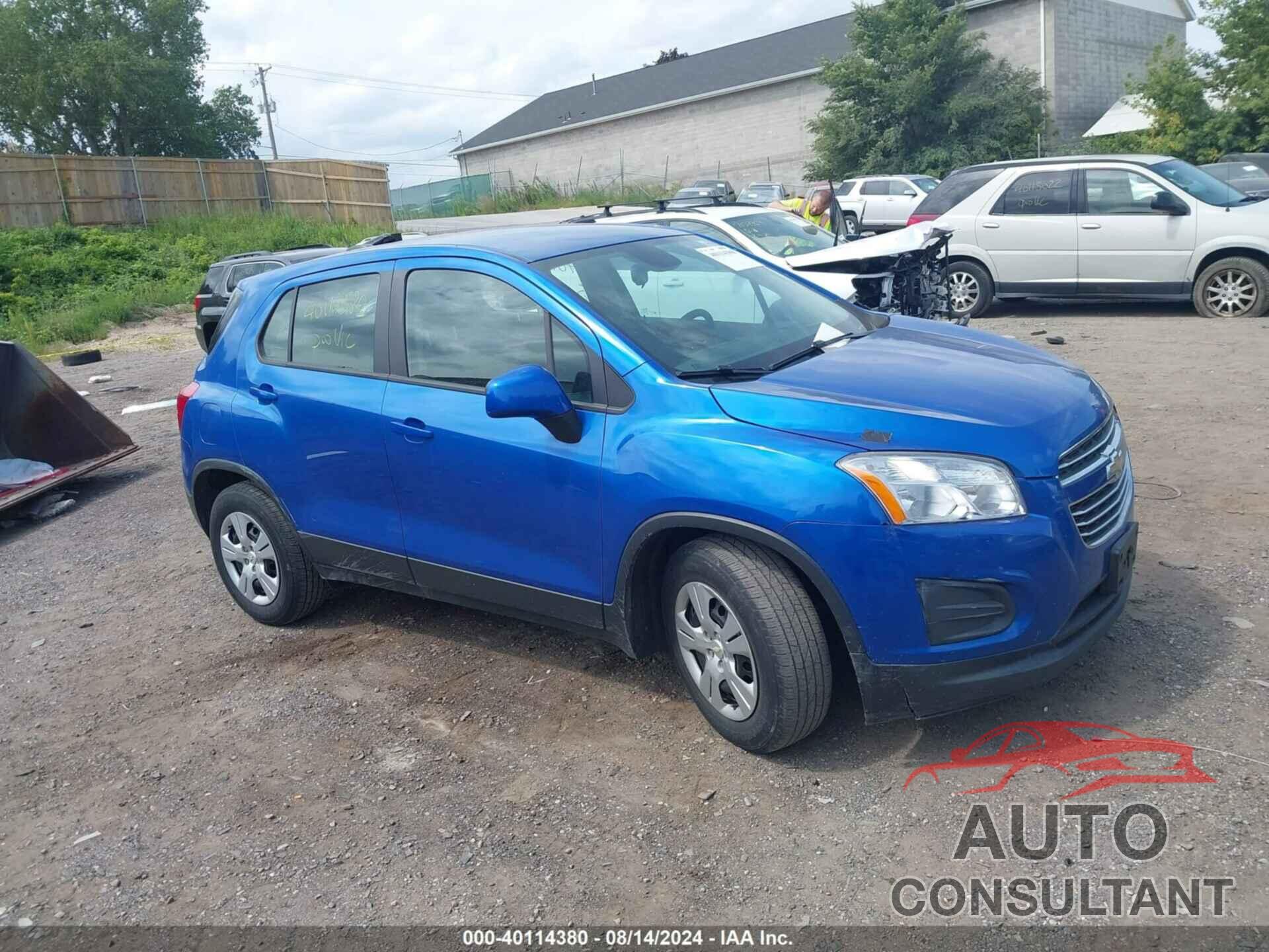 CHEVROLET TRAX 2016 - KL7CJKSB6GB541263