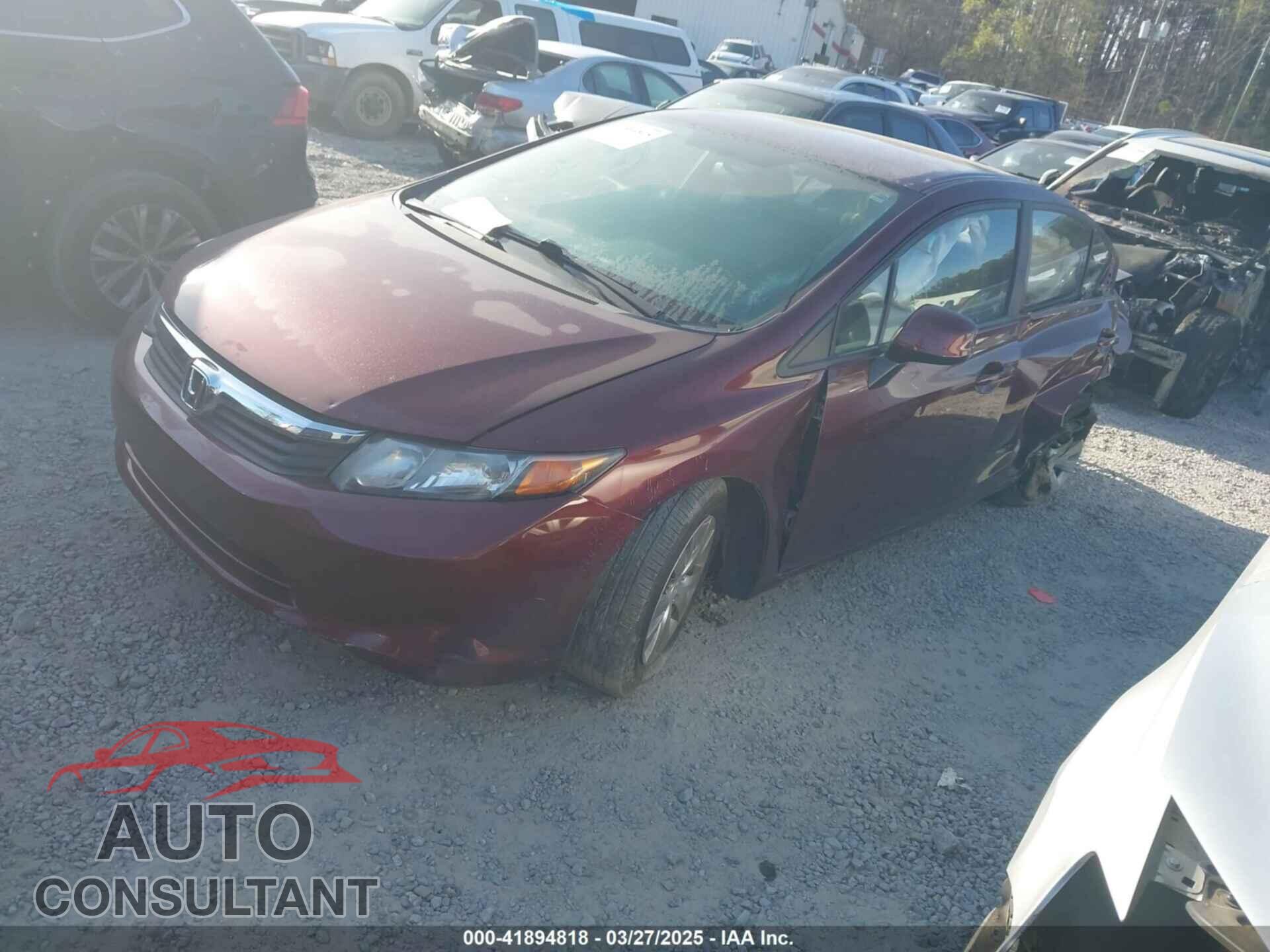 HONDA CIVIC 2012 - 19XFB2F59CE074502