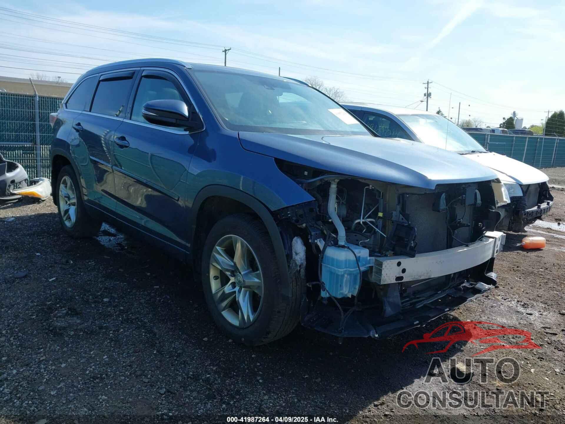 TOYOTA HIGHLANDER 2015 - 5TDDKRFH6FS186386