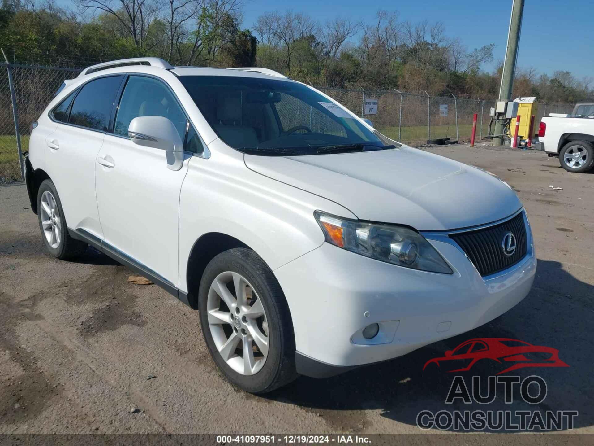 LEXUS RX 350 2011 - 2T2ZK1BA5BC045629