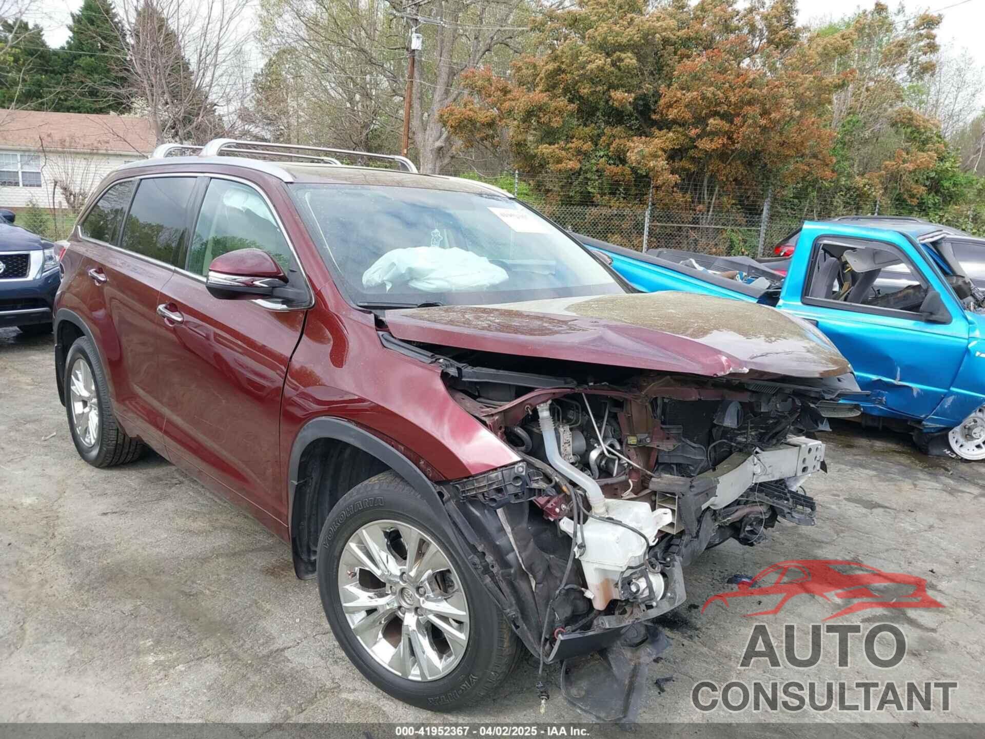 TOYOTA HIGHLANDER 2014 - 5TDJKRFH4ES066765