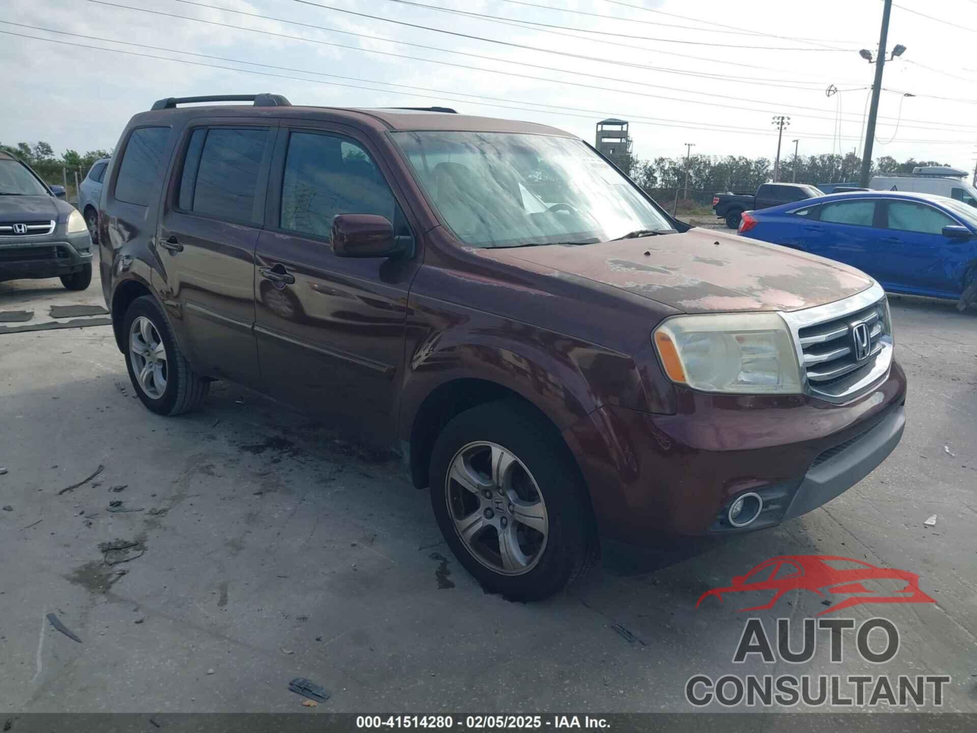 HONDA PILOT 2012 - 5FNYF3H76CB040464