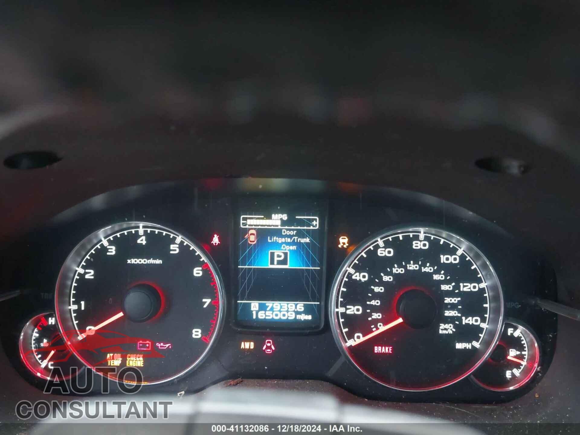 SUBARU OUTBACK 2014 - 4S4BRCLC2E3208887