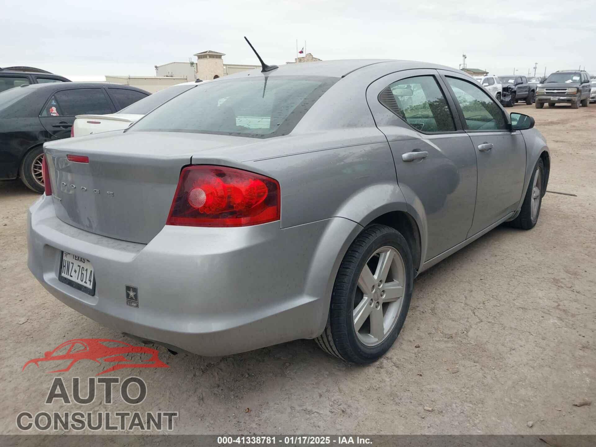 DODGE AVENGER 2013 - 1C3CDZAB4DN607182