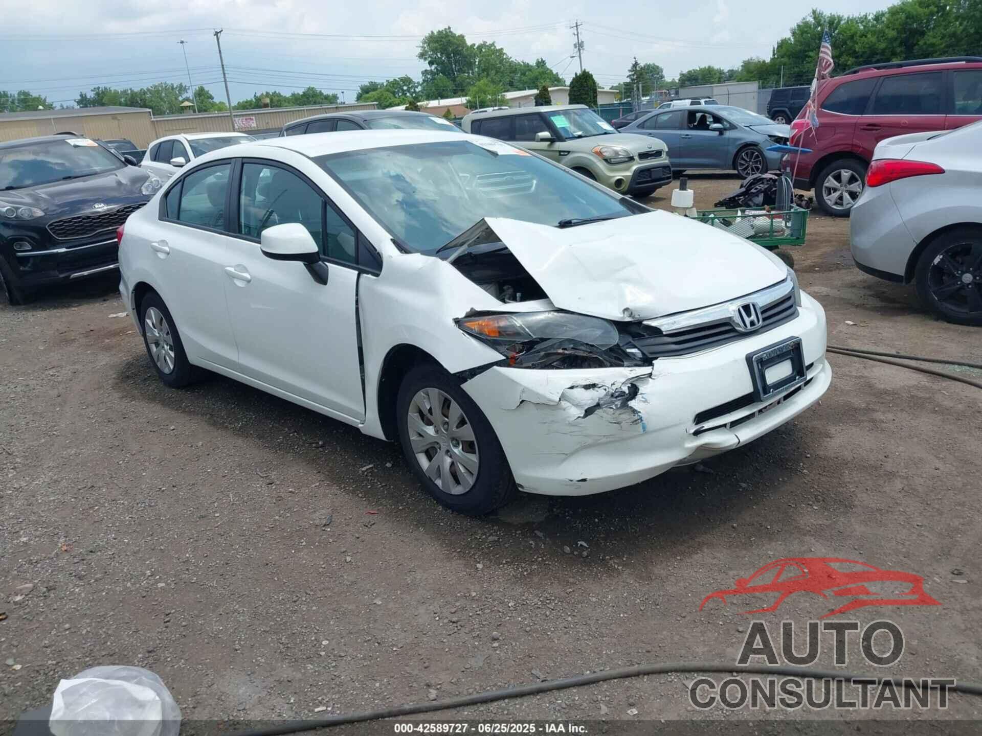 HONDA CIVIC 2012 - 19XFB2F50CE060813
