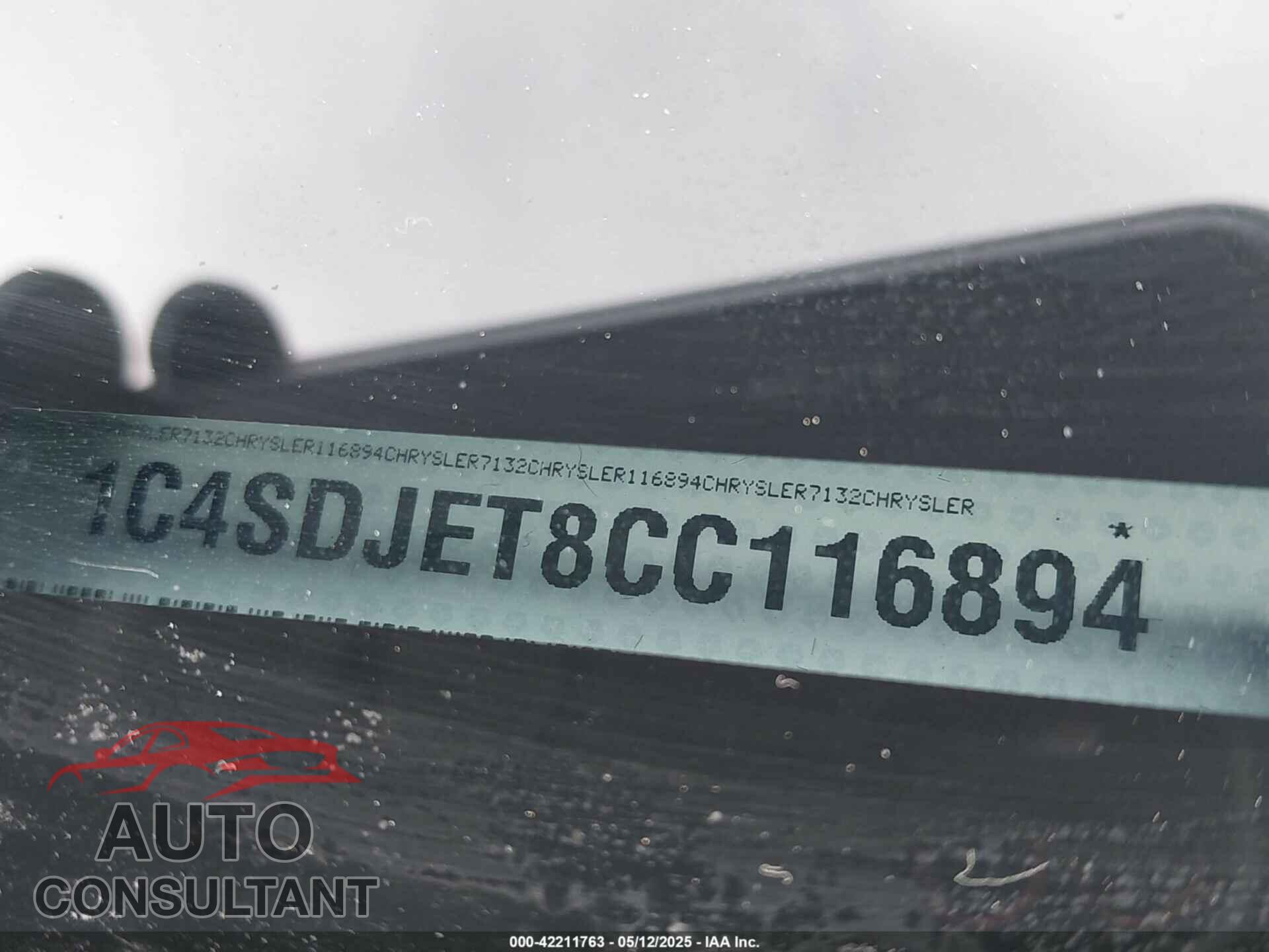 DODGE DURANGO 2012 - 1C4SDJET8CC116894