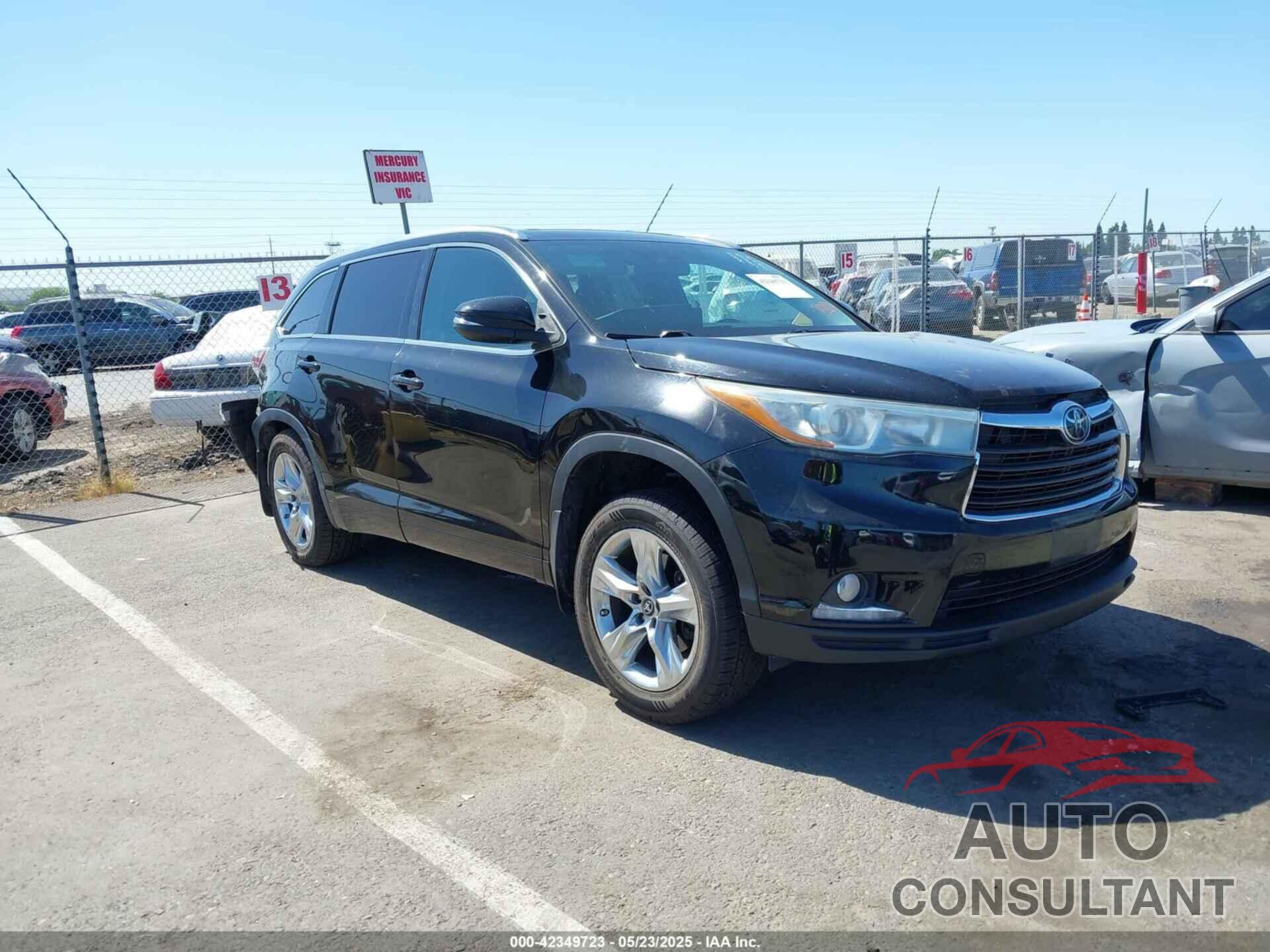 TOYOTA HIGHLANDER 2016 - 5TDDKRFH5GS292104