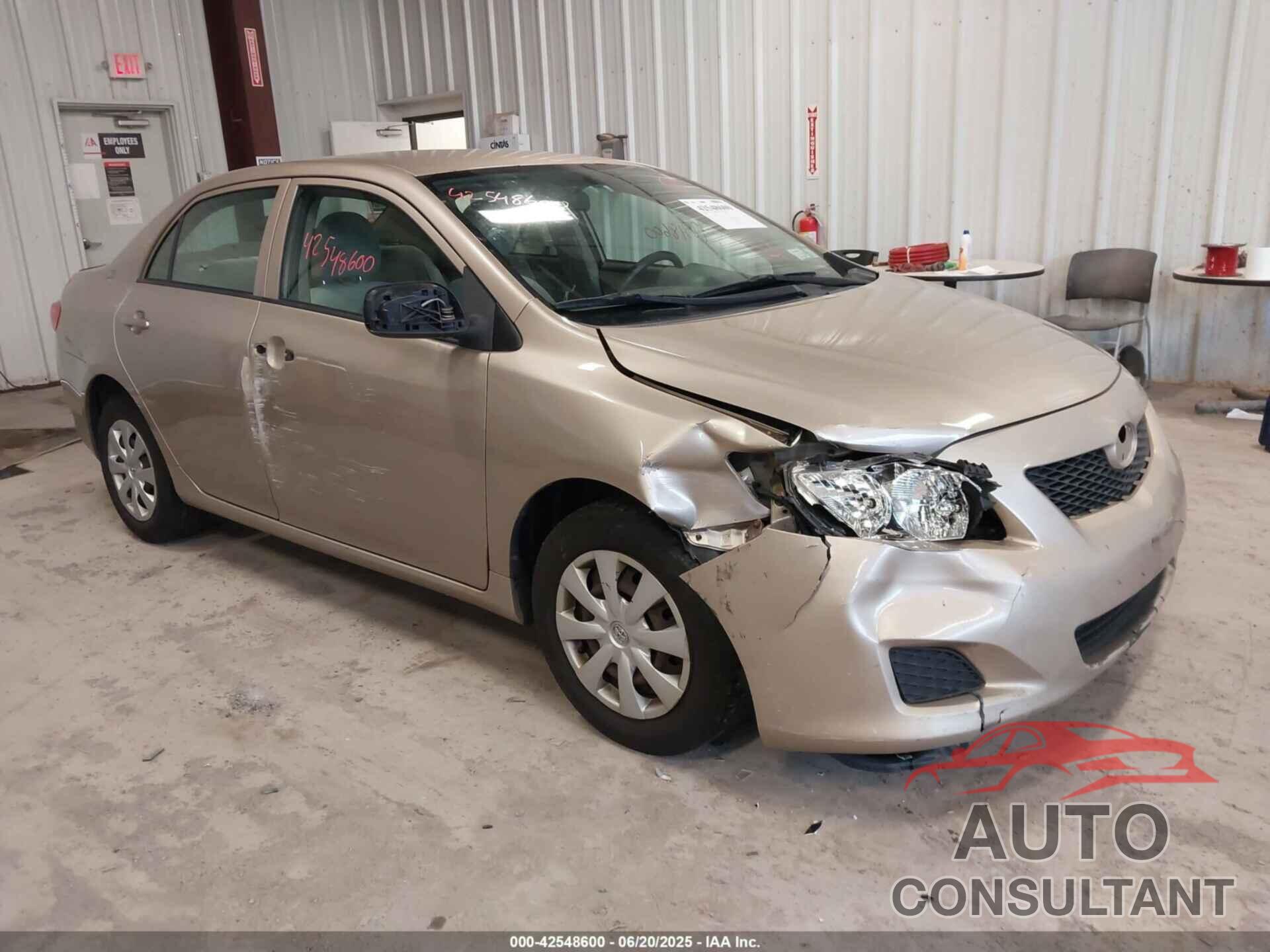 TOYOTA COROLLA 2009 - 2T1BU40E69C071190