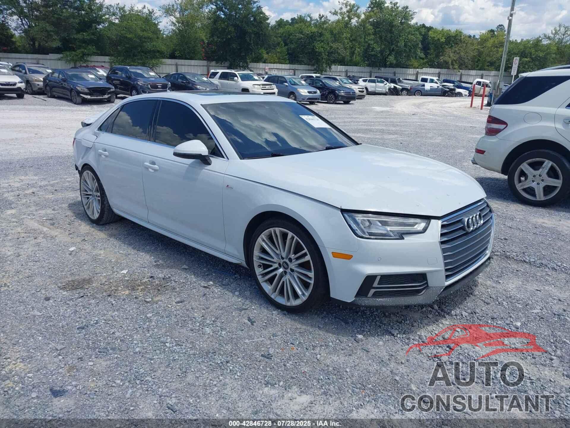 AUDI A4 2018 - WAULMAF41JA080239