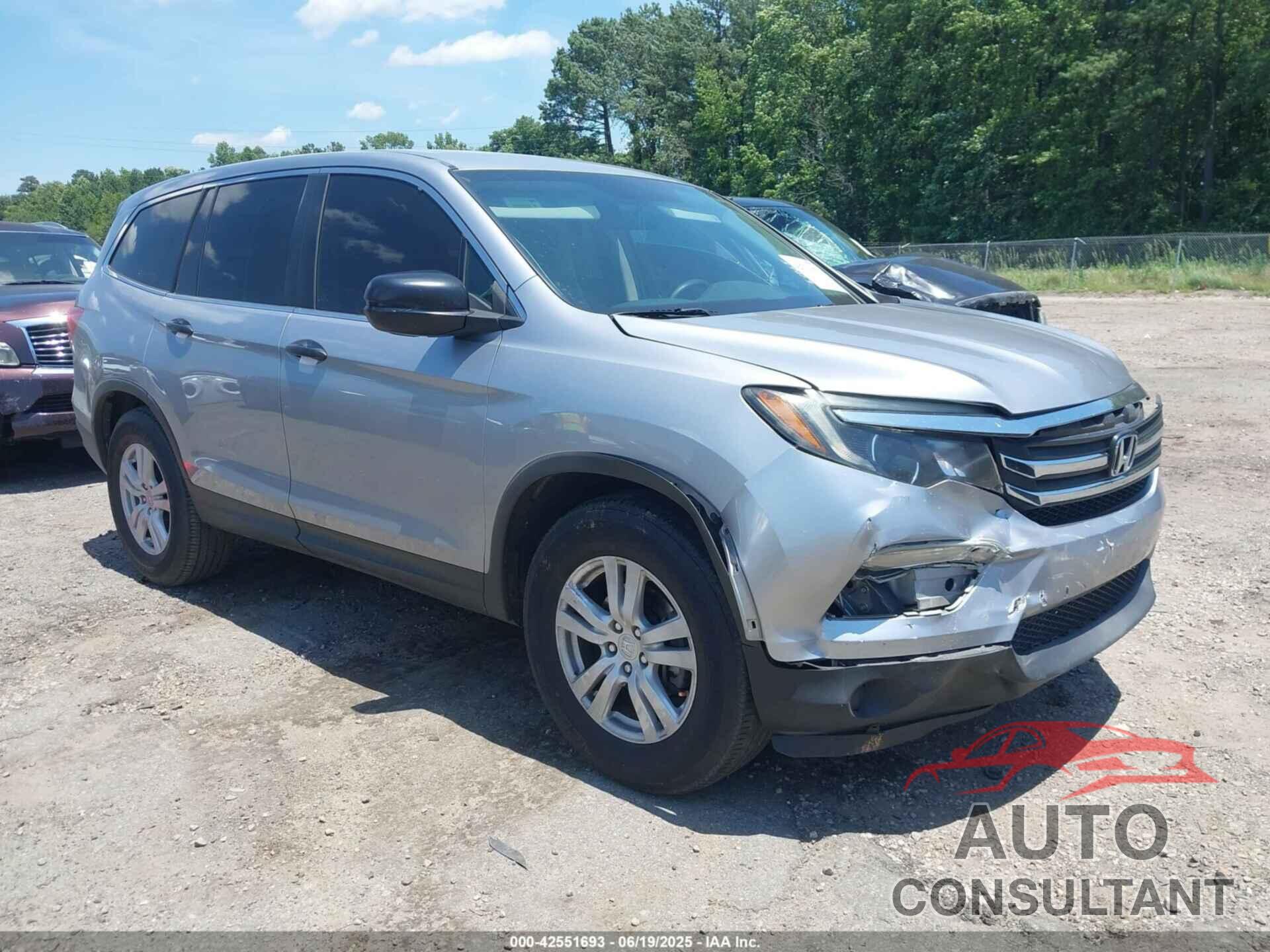 HONDA PILOT 2018 - 5FNYF5H10JB001132