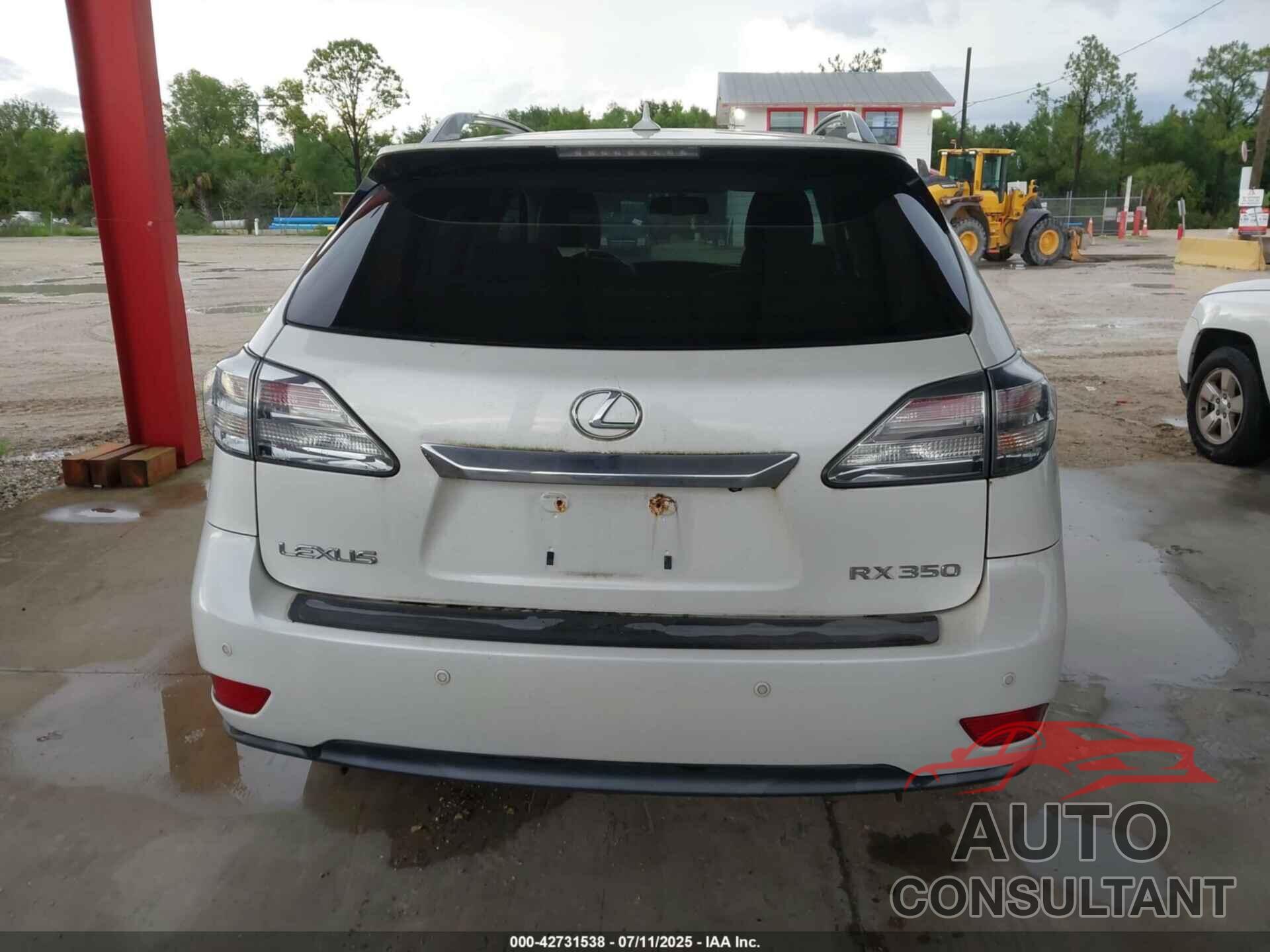 LEXUS RX 350 2010 - 2T2BK1BA5AC009195