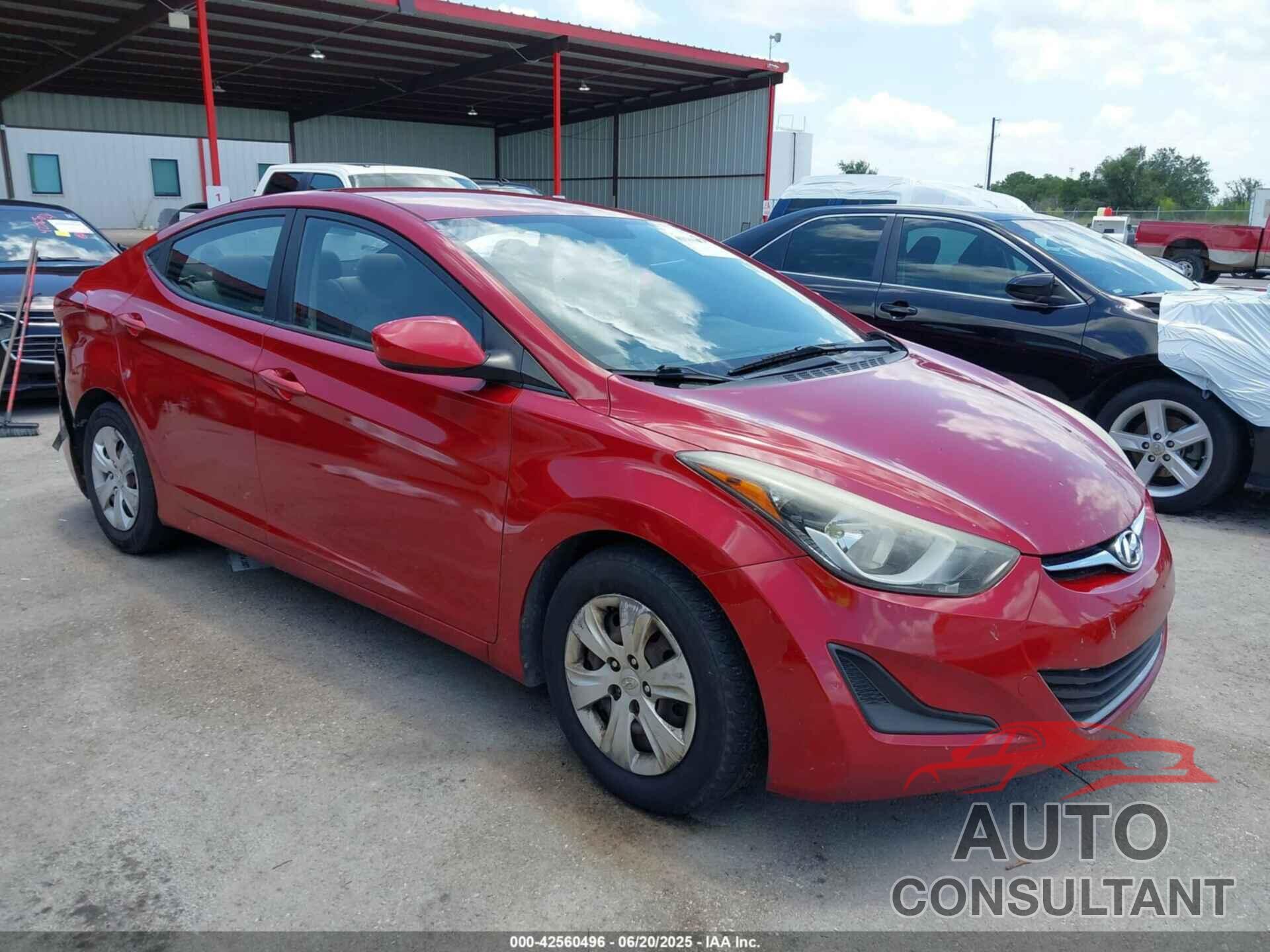 HYUNDAI ELANTRA 2016 - KMHDH4AE2GU589319