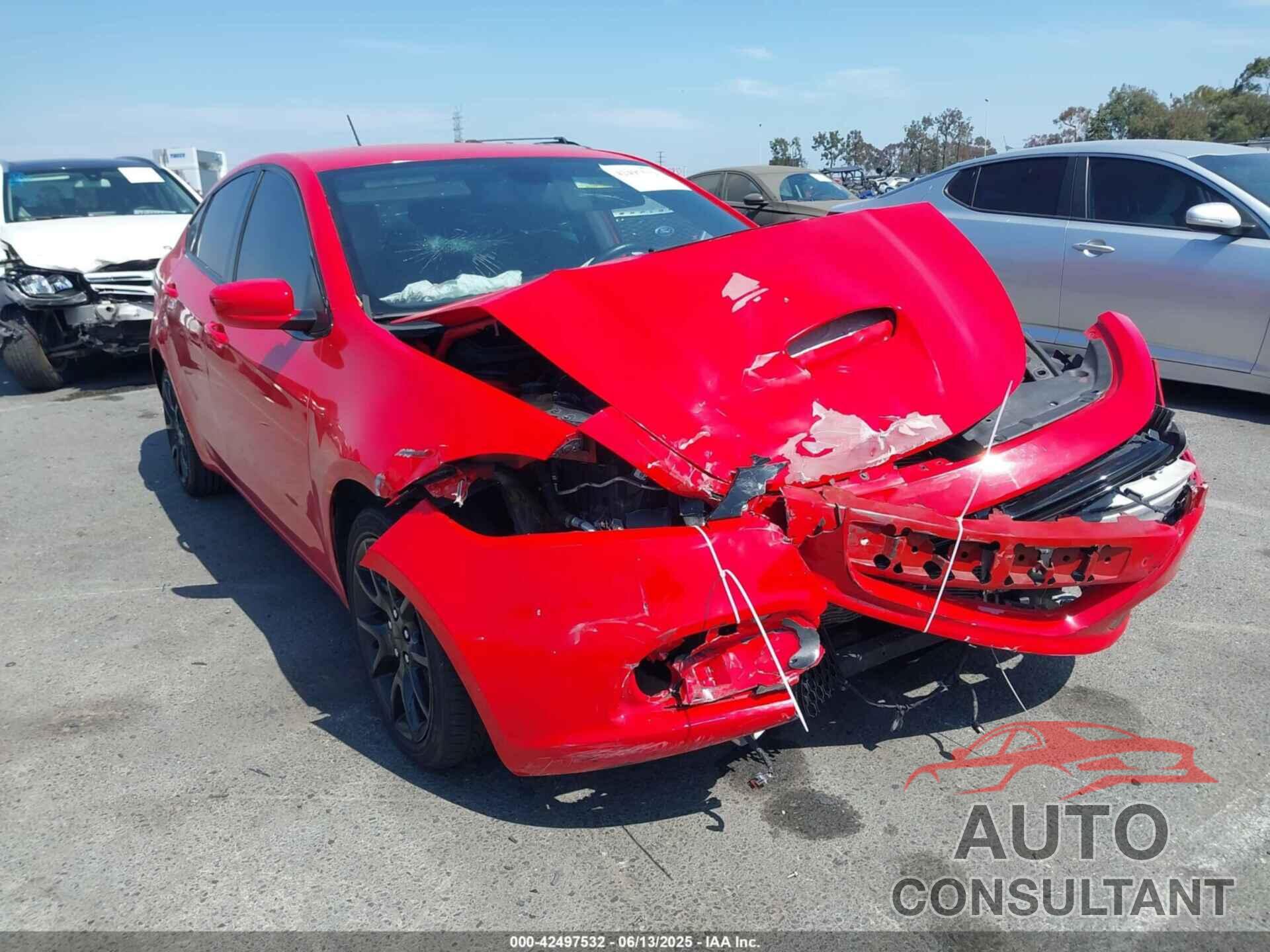 DODGE DART 2016 - 1C3CDFBB5GD644393