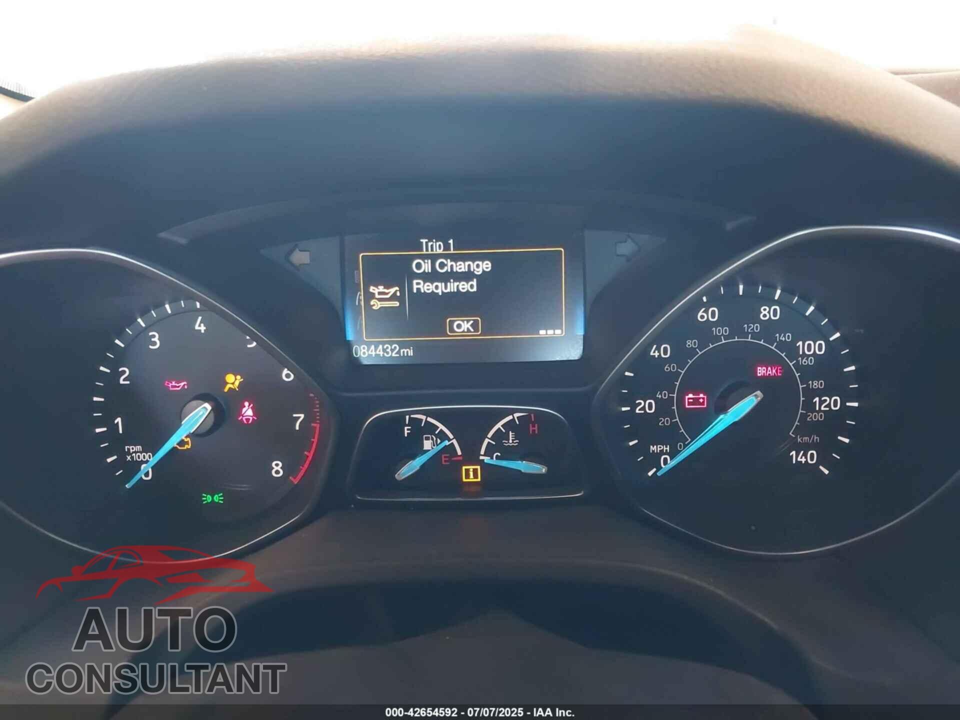 FORD FOCUS 2016 - 1FADP3E23GL306584