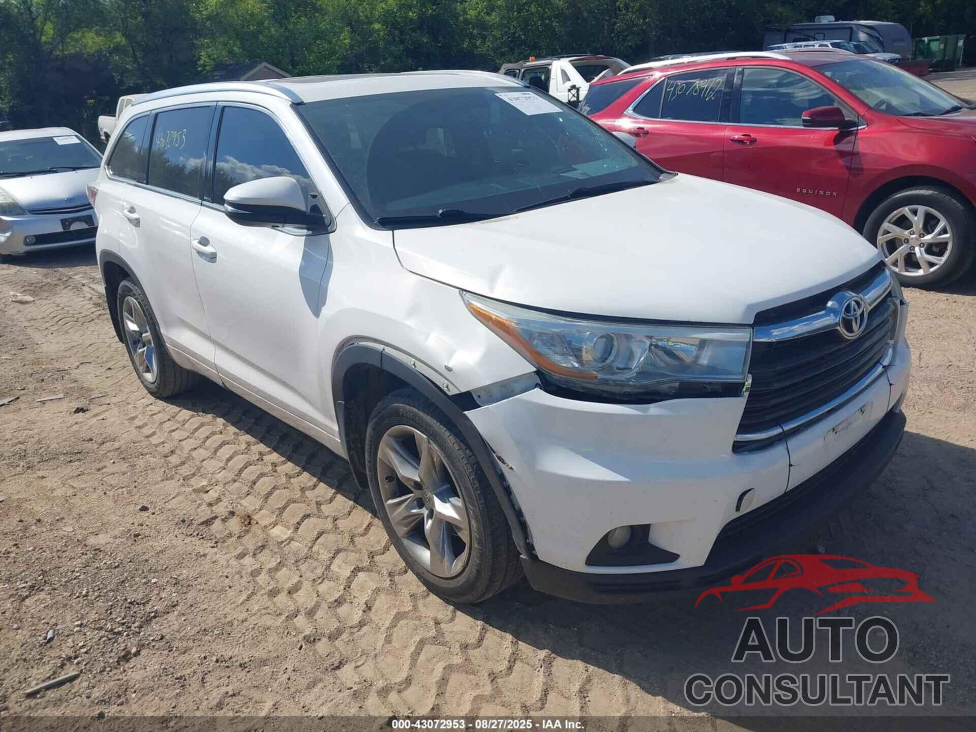 TOYOTA HIGHLANDER 2014 - 5TDYKRFHXES014586