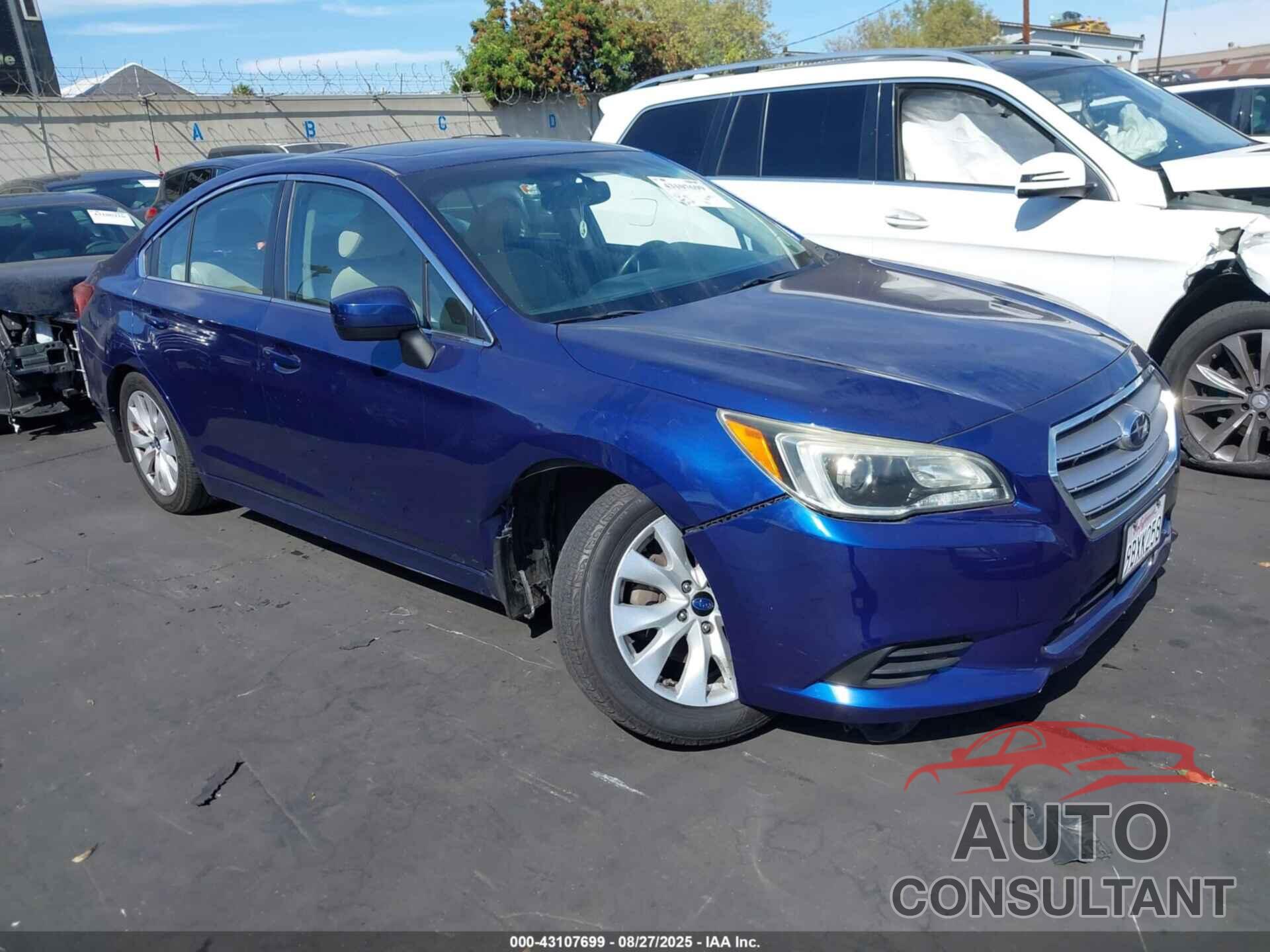 SUBARU LEGACY 2015 - 4S3BNBD66F3012097