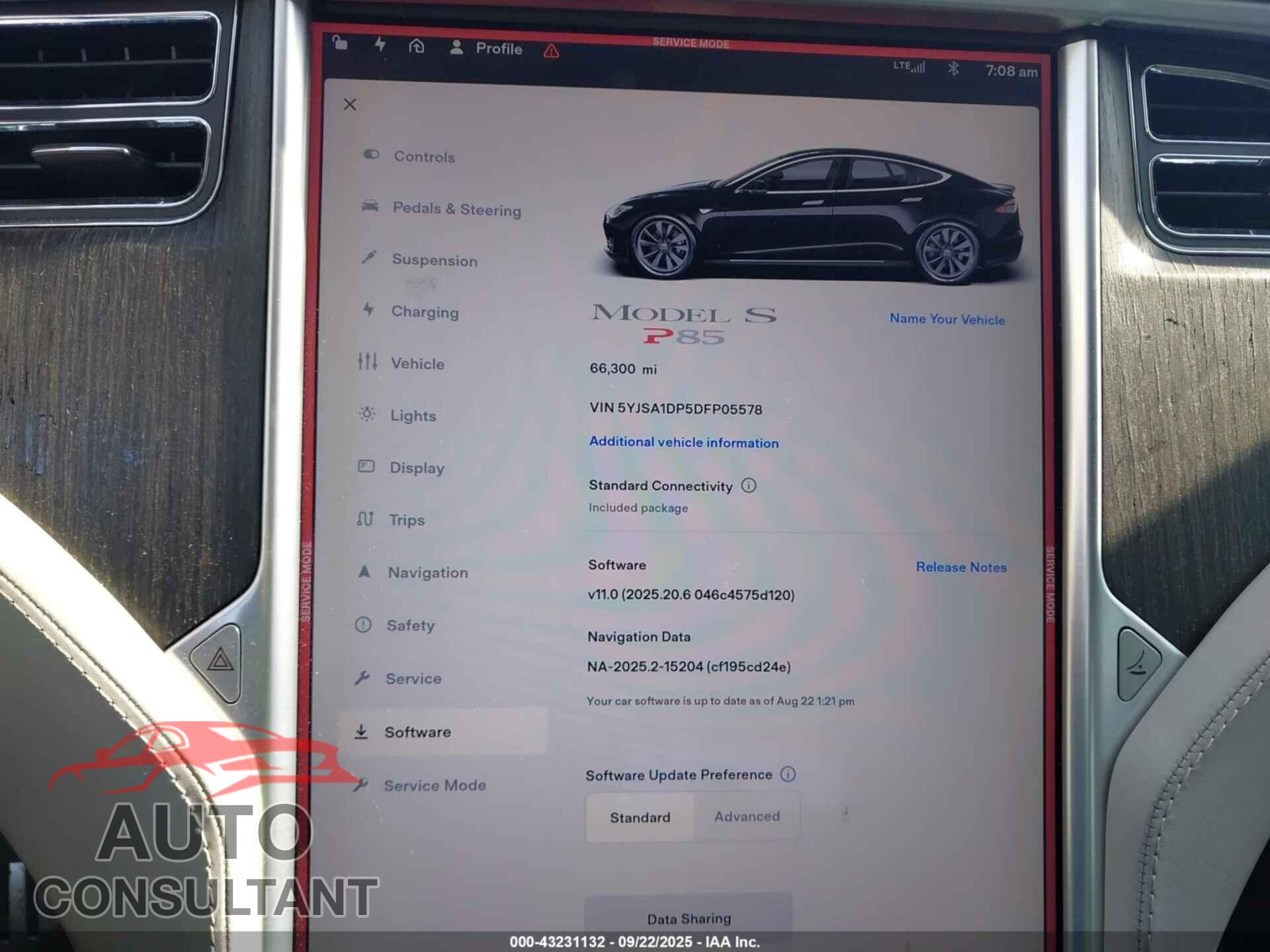 TESLA MODEL S 2013 - 5YJSA1DP5DFP05578