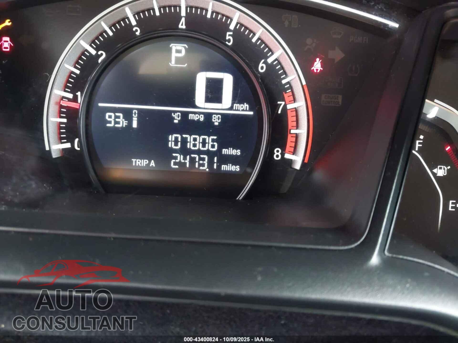 HONDA CIVIC 2017 - 19XFC2F54HE064495