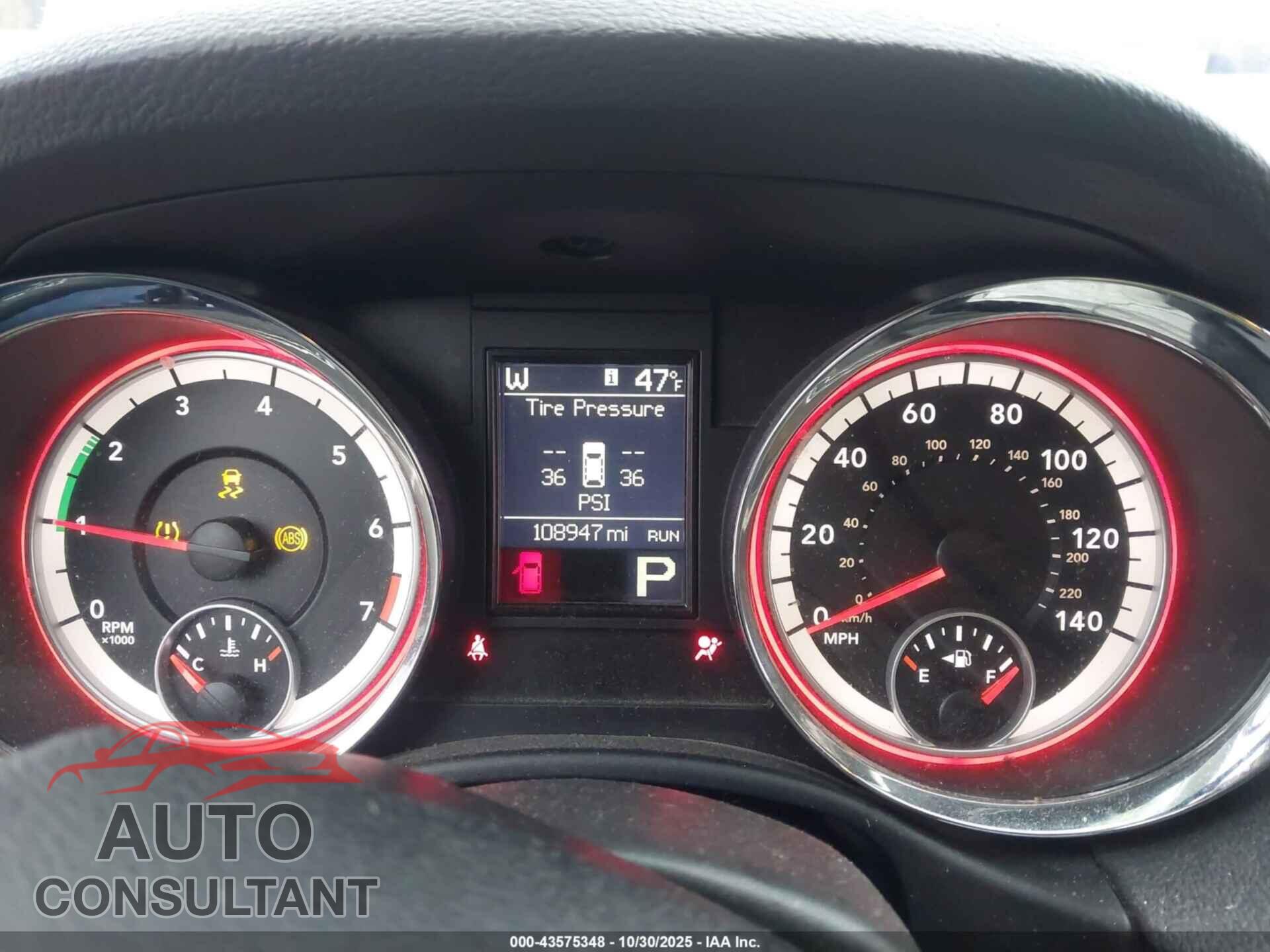 DODGE DURANGO 2012 - 1C4RDHDGXCC335187