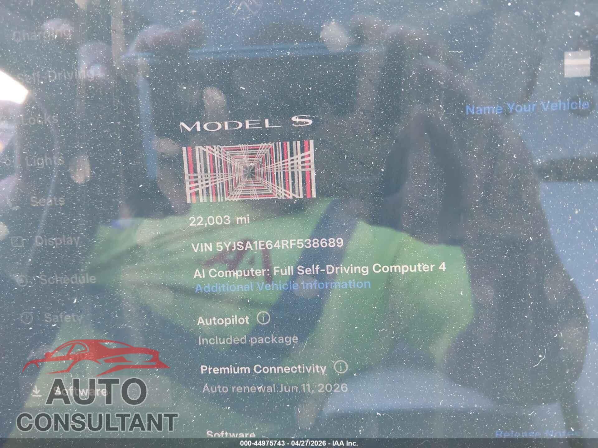 TESLA MODEL S 2024 - 5YJSA1E64RF538689