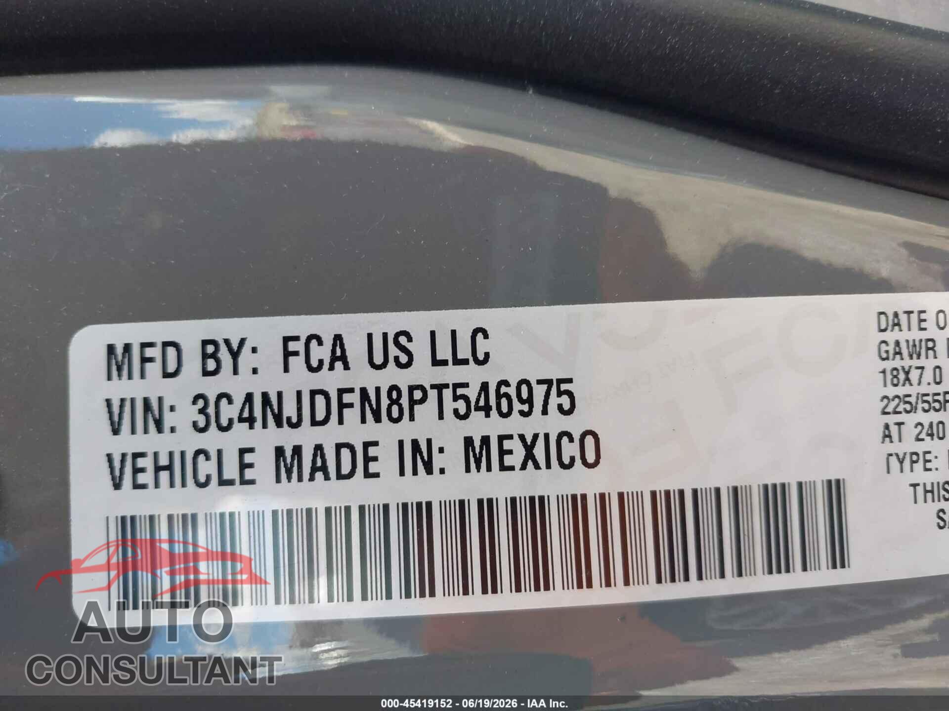 JEEP COMPASS 2023 - 3C4NJDFN8PT546975