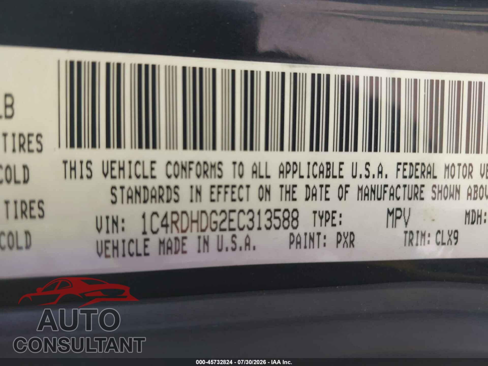 DODGE DURANGO 2014 - 1C4RDHDG2EC313588