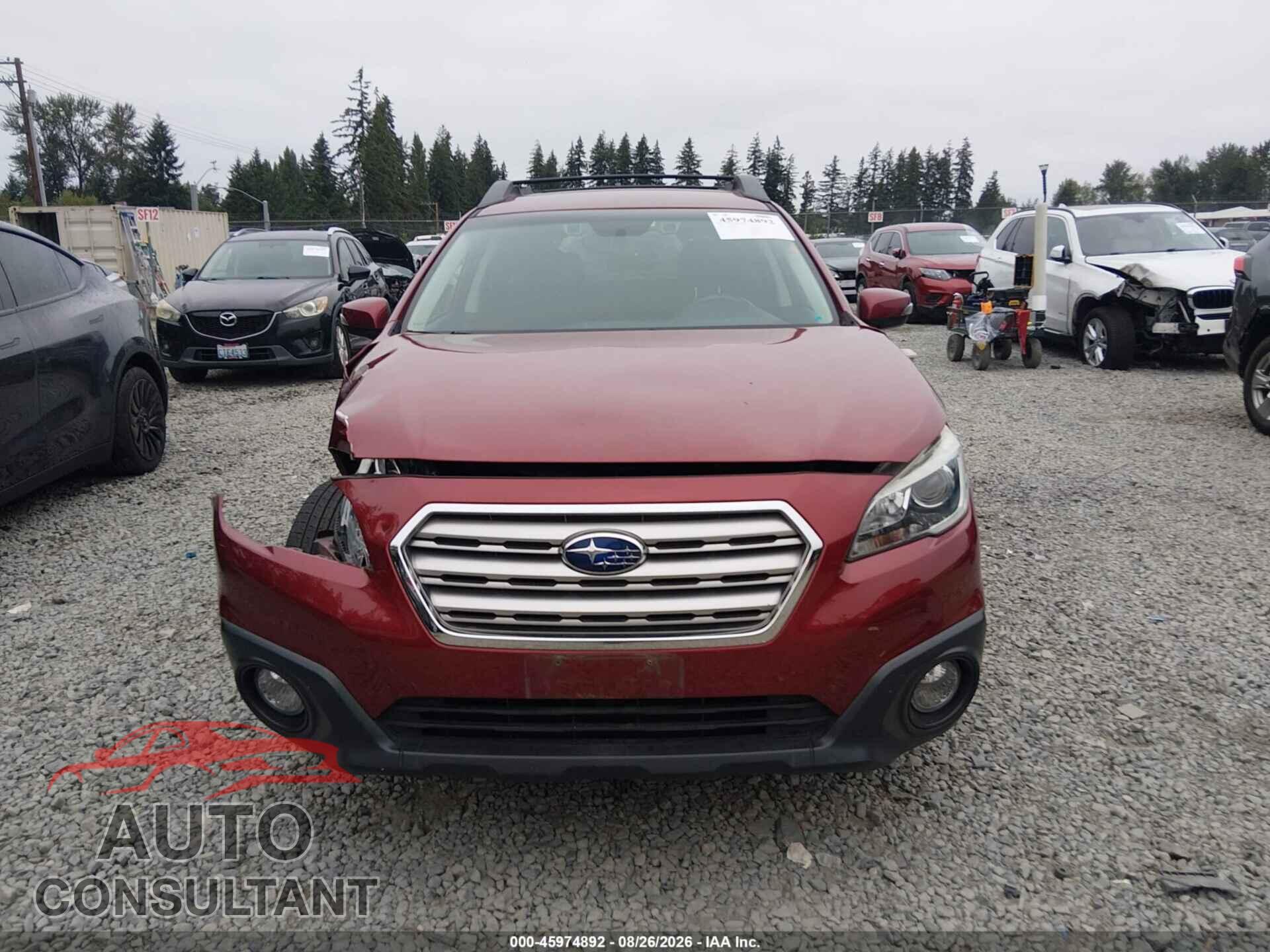 SUBARU OUTBACK 2016 - 4S4BSAFC3G3308567