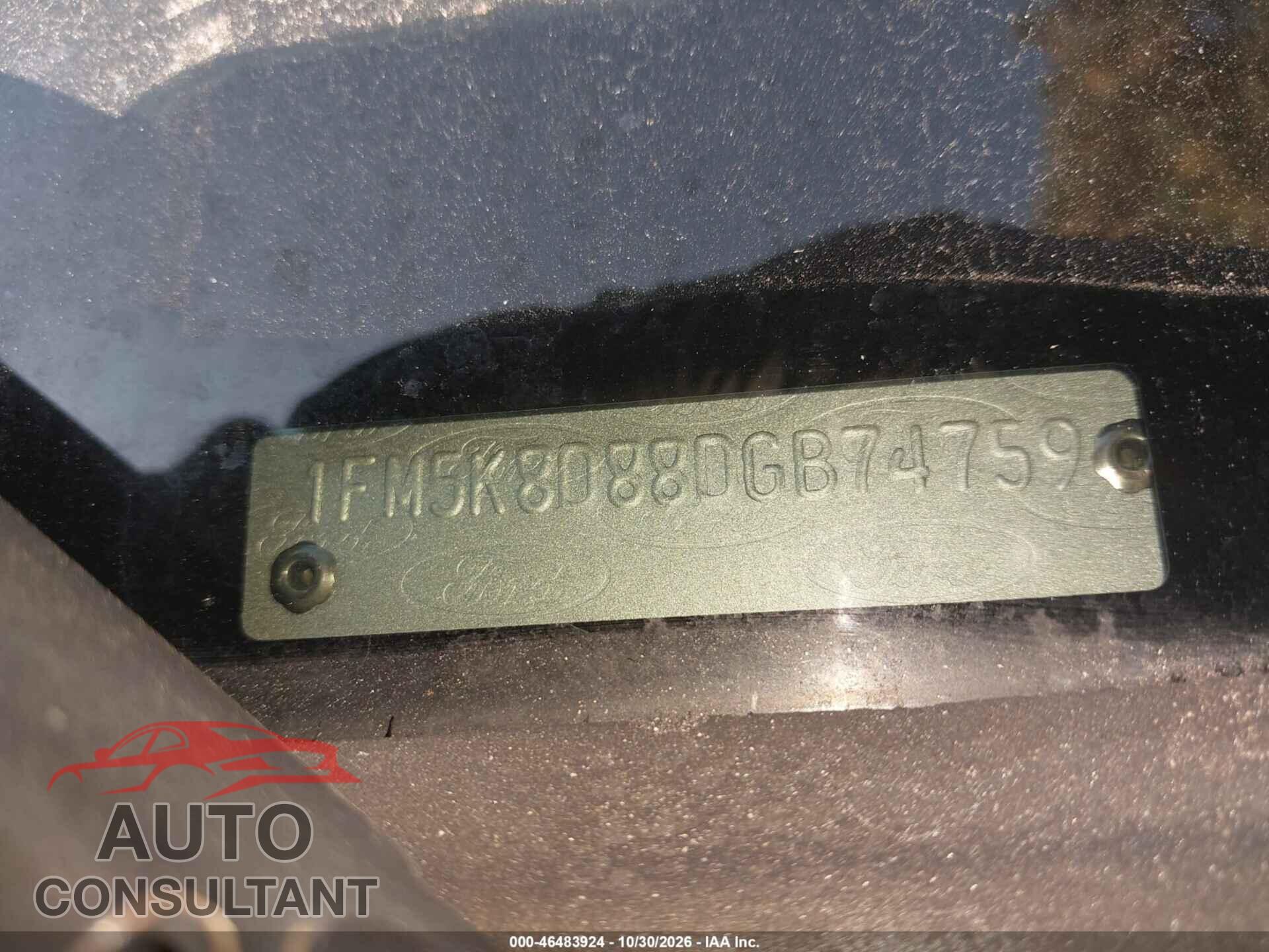 FORD EXPLORER 2013 - 1FM5K8D88DGB74759