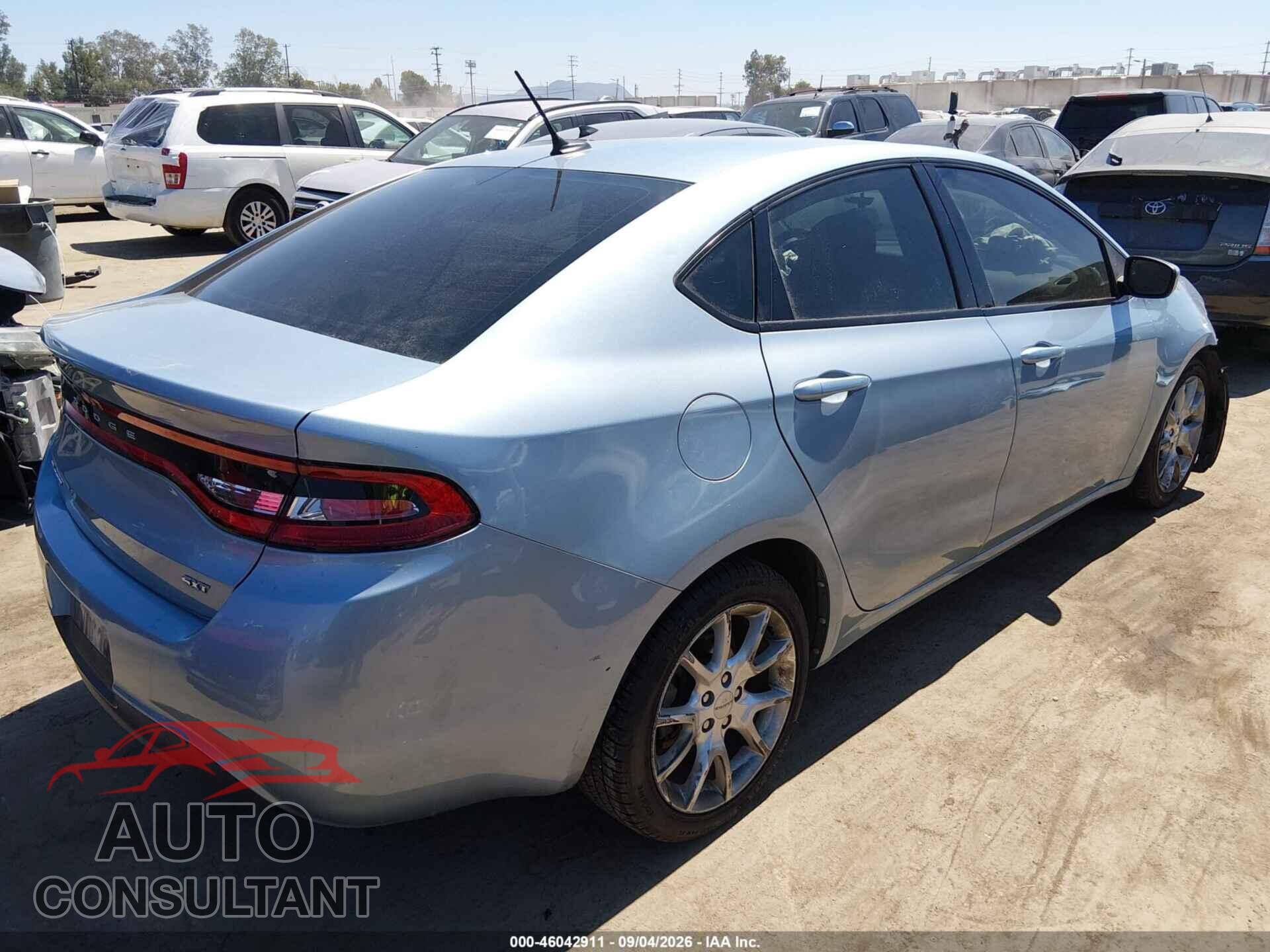 DODGE DART 2013 - 1C3CDFBA3DD238762
