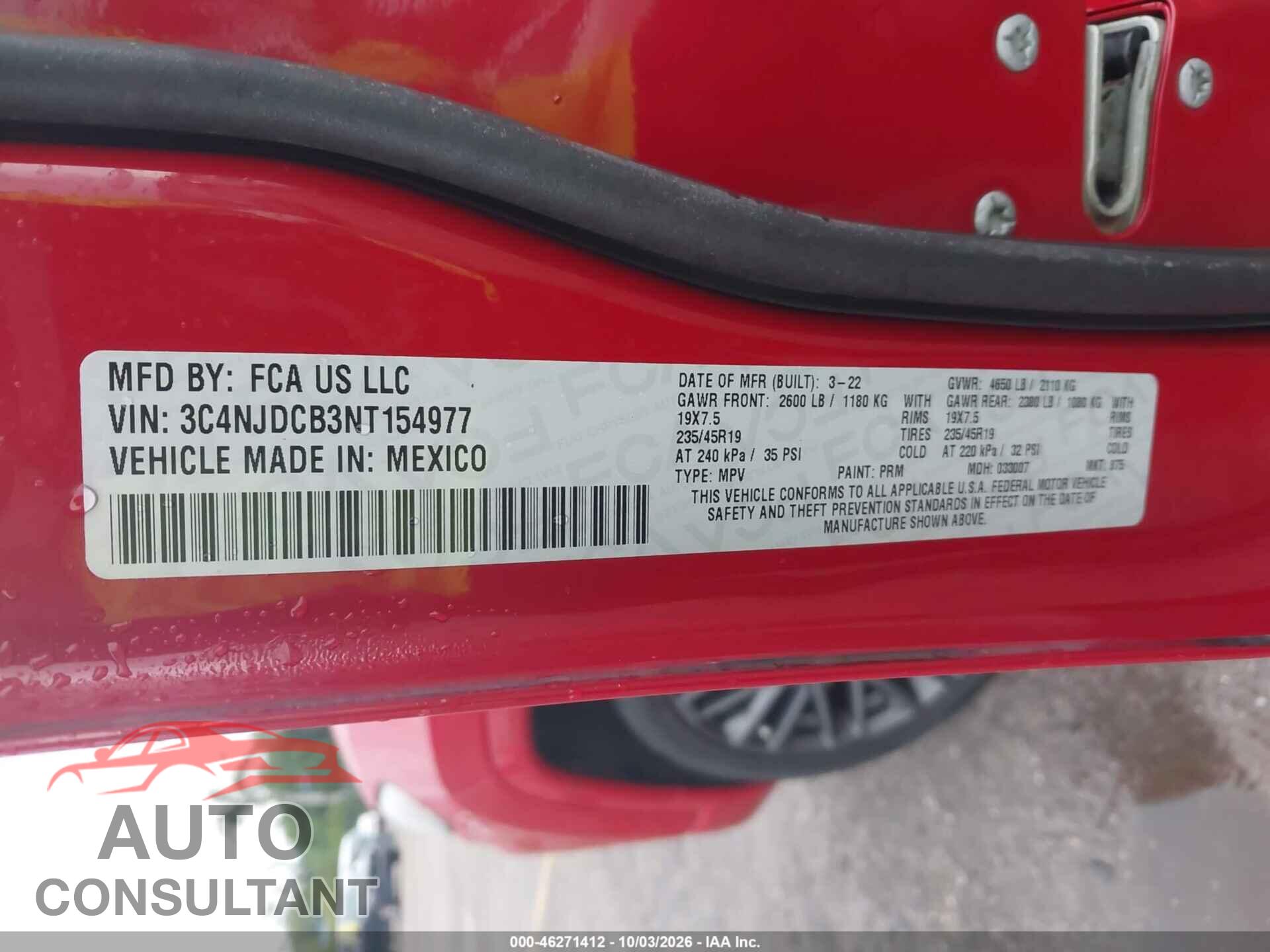 JEEP COMPASS 2022 - 3C4NJDCB3NT154977